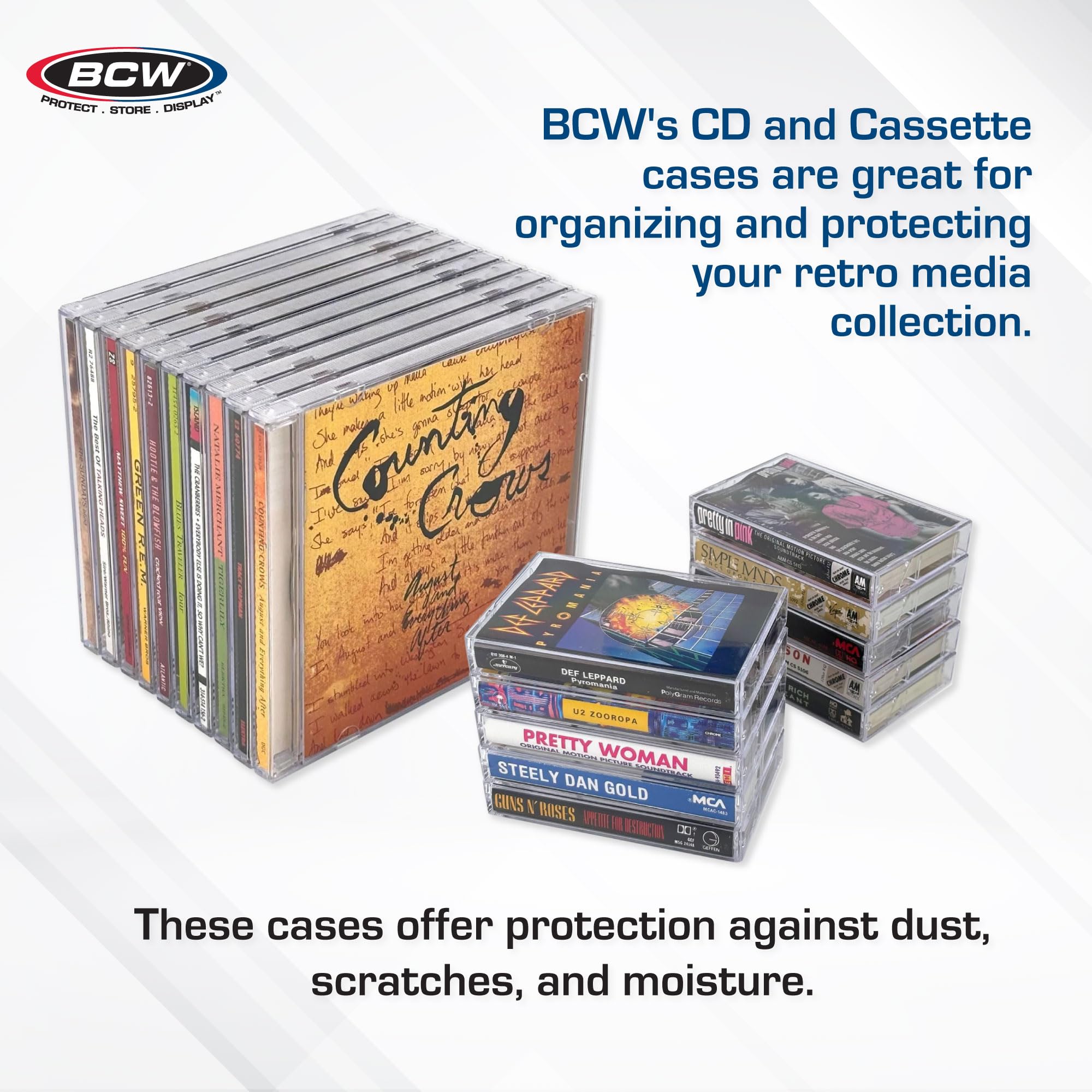 BCW CD Jewel Case 10 Pack | Single Case Protects CDs | Classic Design | Compact Storage | Standard Dimensions | Perfect for Coll