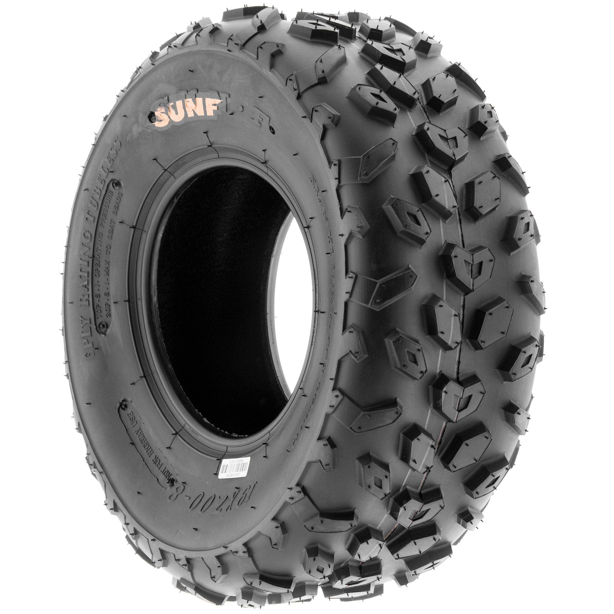 SunF 19x7-8 19x7x8 Light Weight ATV UTV Knobby Tire 6 PR A014 - SET of 4