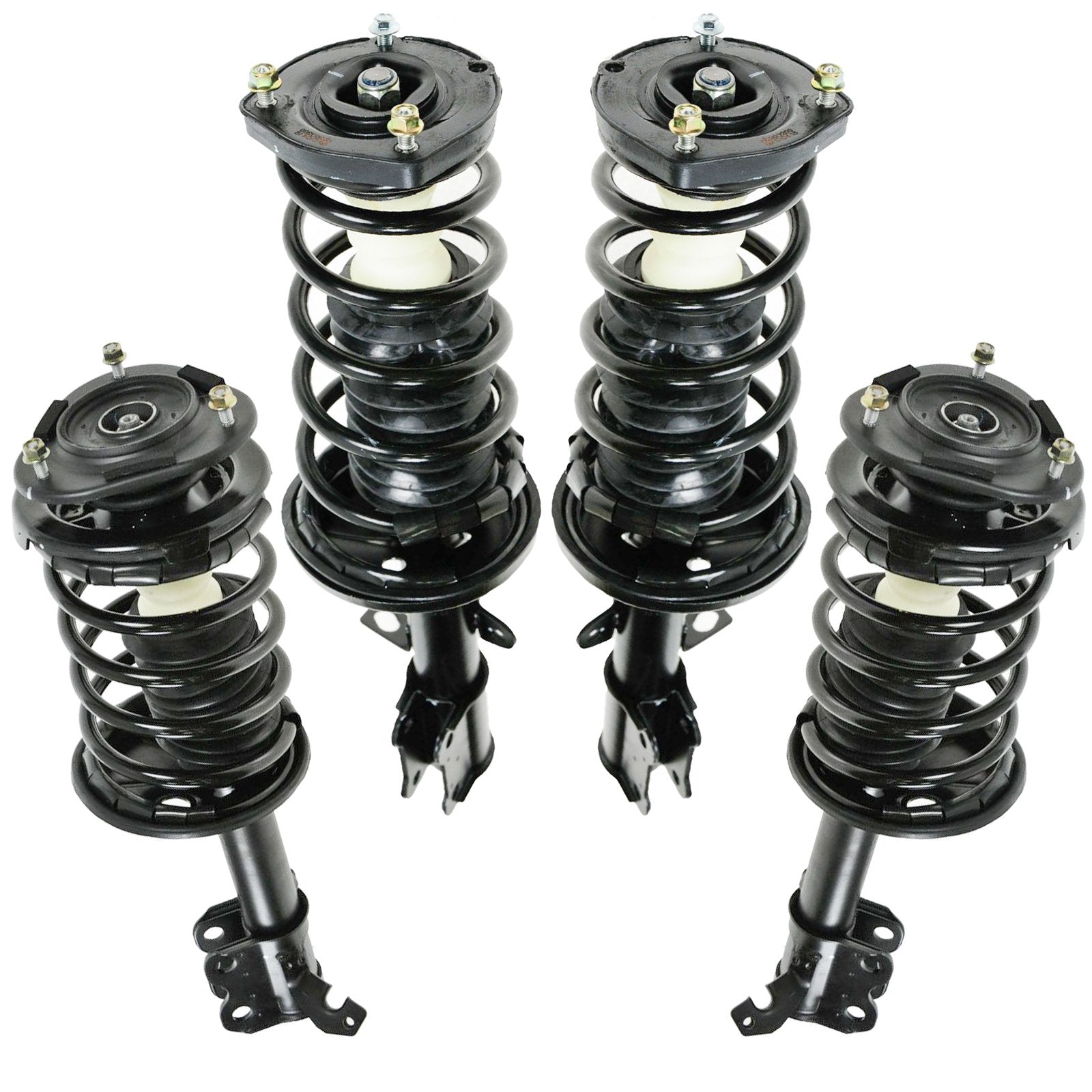 Trq Front And Rear Strut & Coil Spring Assembly Set Driver & Passenger Sides Compatible With 98-02 Chevrolet Prizm 93-97 Geo 93-