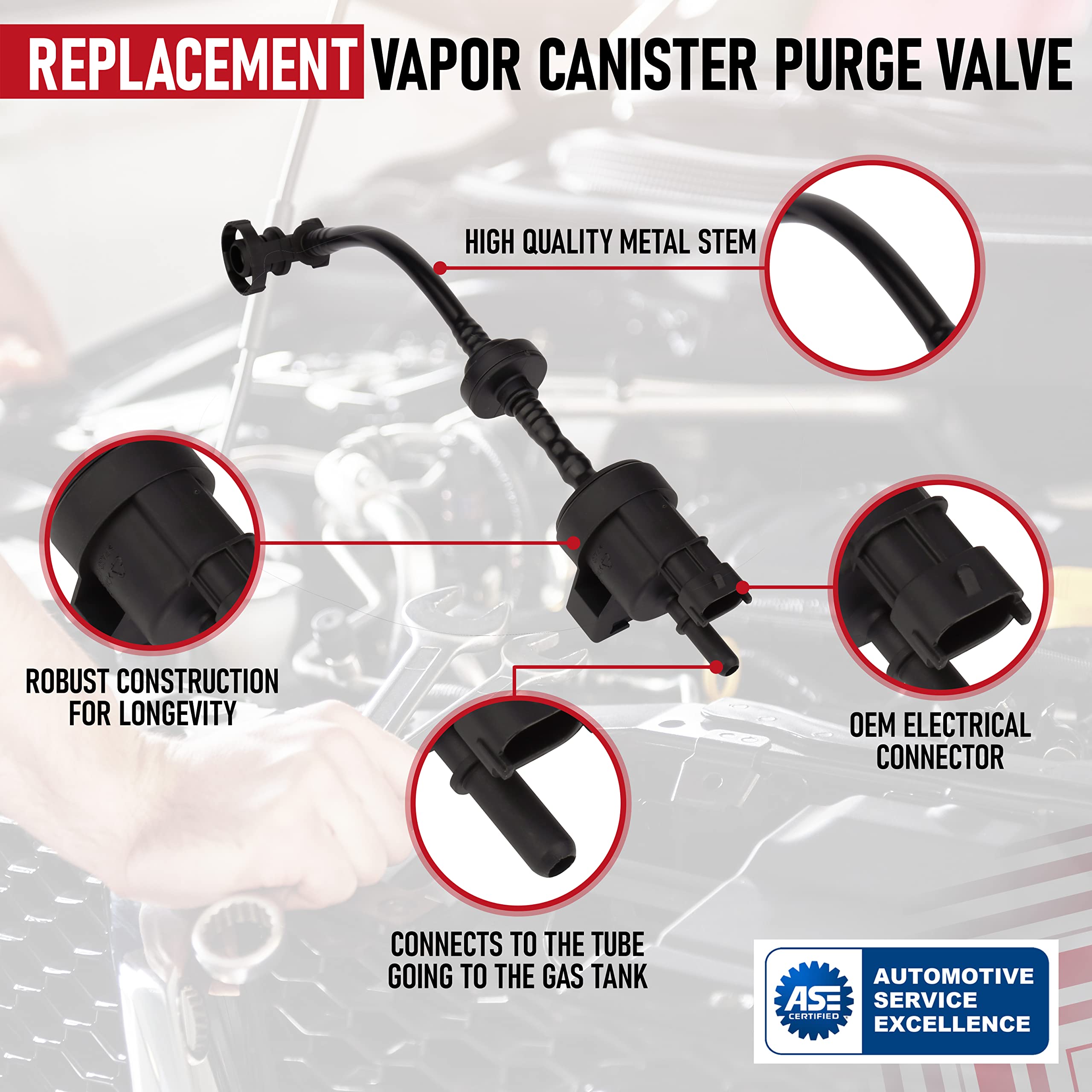 Vapor Canister Purge Valve - Replaces 55573017, 911-409, CP781 - Compatible with Chevy & Buick Vehicles 1.4L Encore, Cruze, Soni