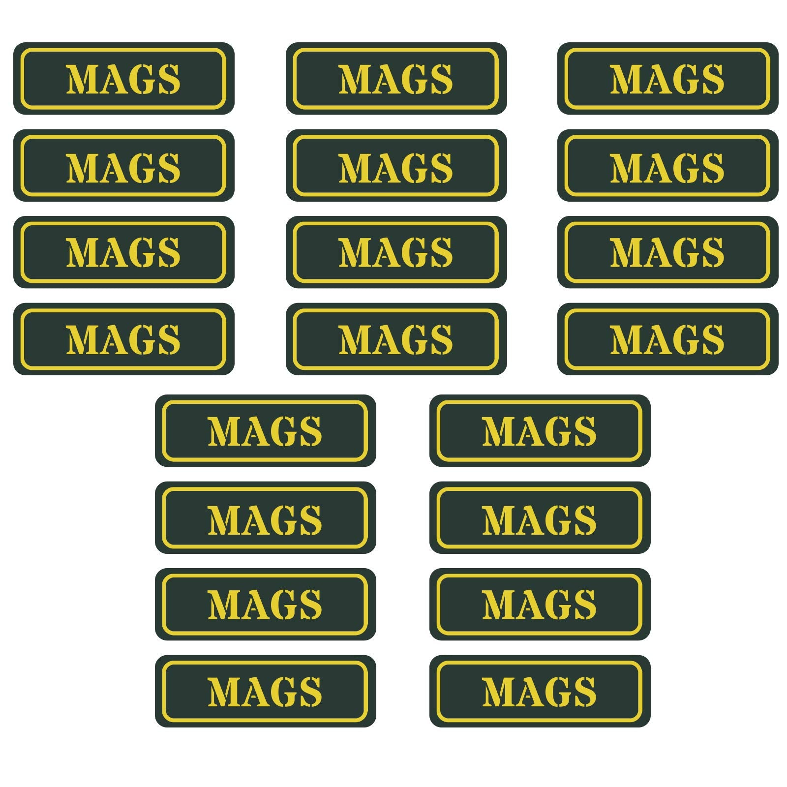 Aolamegs Ammo Can Vinyl Sticker Set Decal Label .Mags (20 Pack/.Mags)