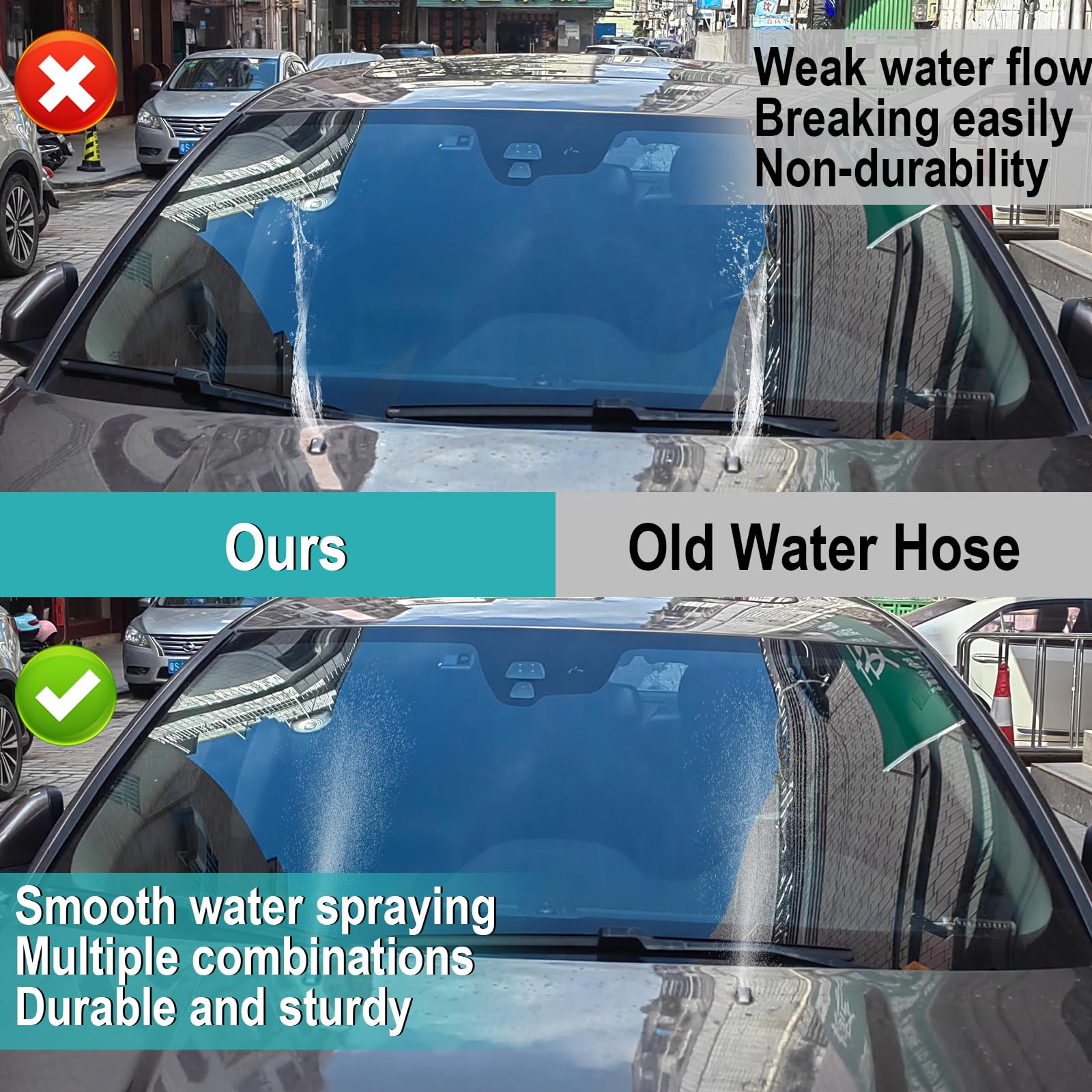 Car Windshield Washer Hose 17 Pcs Windshield Washer Hose Kit 5M Washer Fluid Hose With 12 Pcs Hose Connectors 2 Fan Nozzles 2 Ru