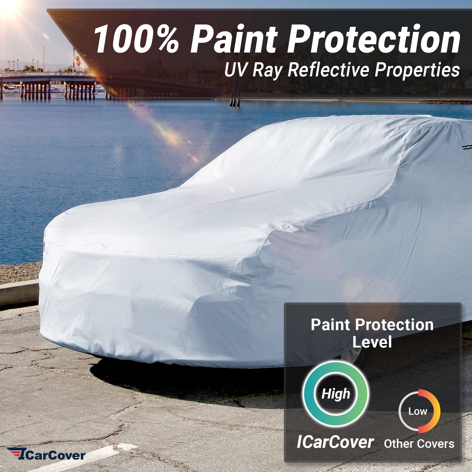 Icarcover Custom Car Cover For 2017-2020 Fiat 124 Spider, Waterproof All Weather Rain Snow Uv Sun Protector Full Exterior Weathe