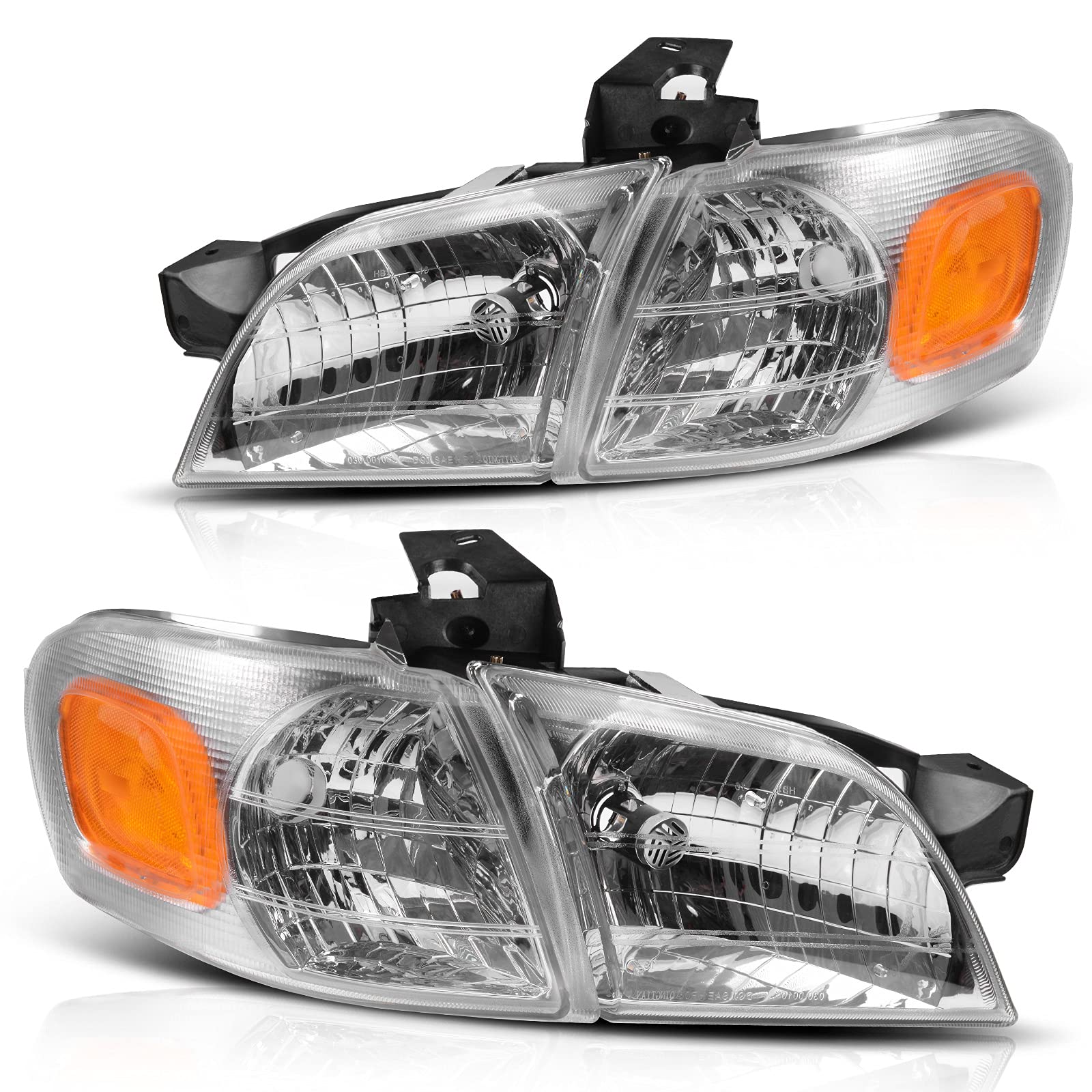 Dwvo Headlights Assembly Compatible With 1997-2005 Chevy Venture 97-04 Oldsmobile Silhouette 97-98 Pontiac Trans Sport 99-05 Pon