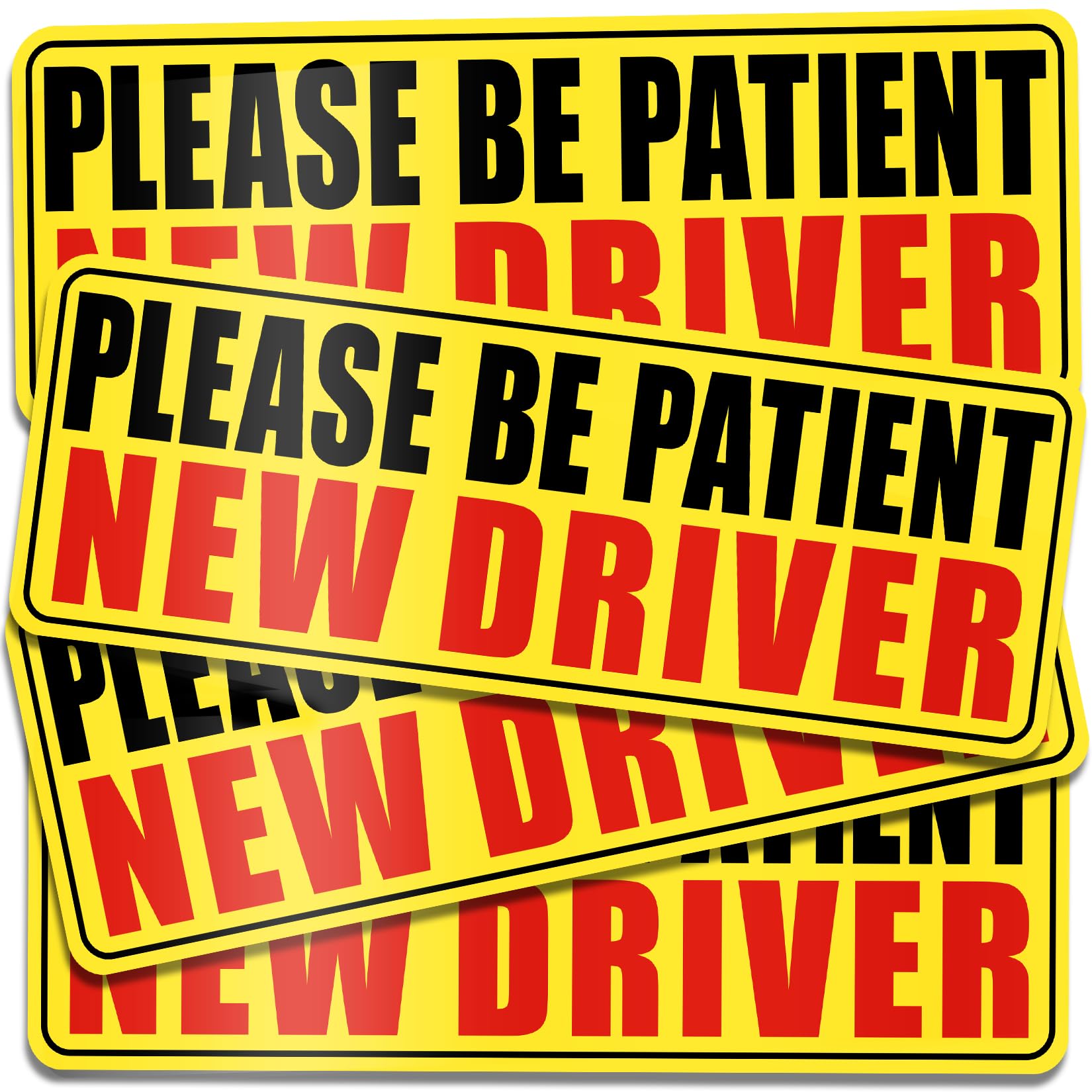 Psler 4 Pcs New Driver Magnet For Car - Student Driver Car Magnet Funny Safety Warning Magnetic Reflective Reusable Signs For Te