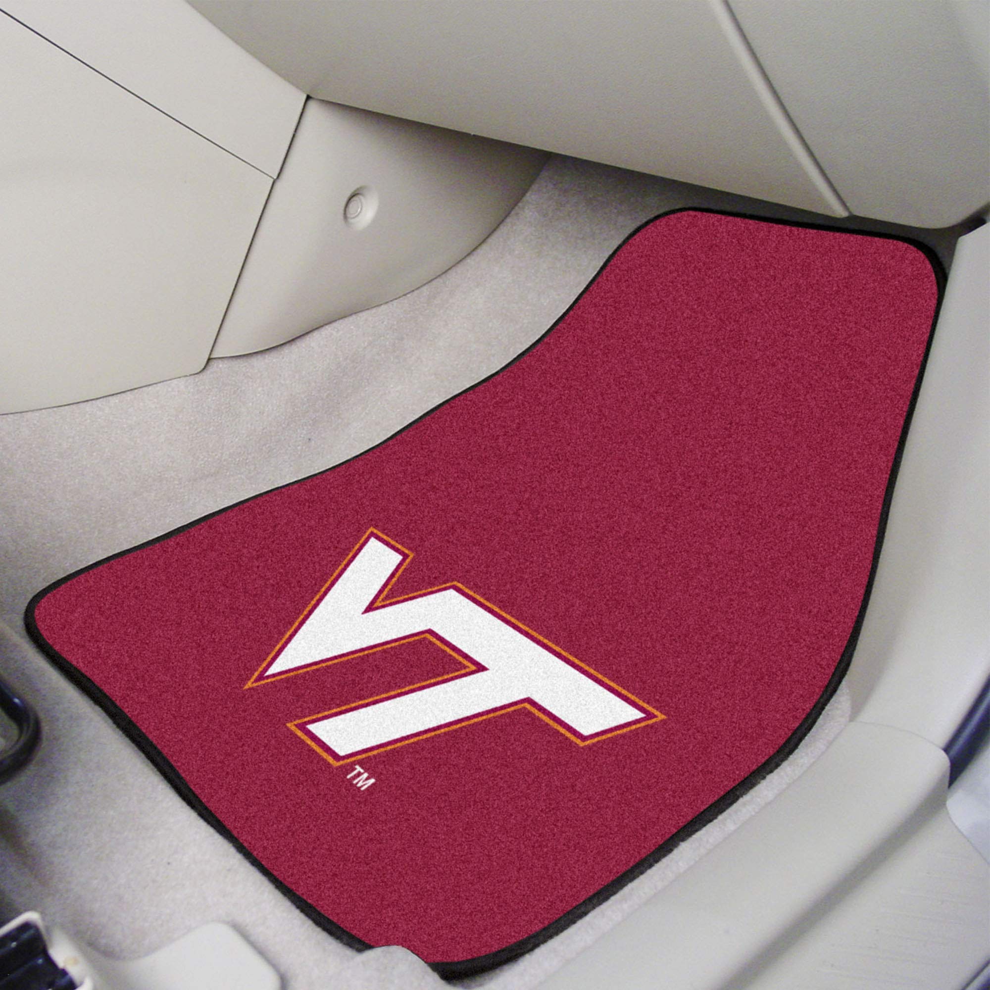 Virginia Tech 2-Piece Carpeted Car Mats 17''X27''
