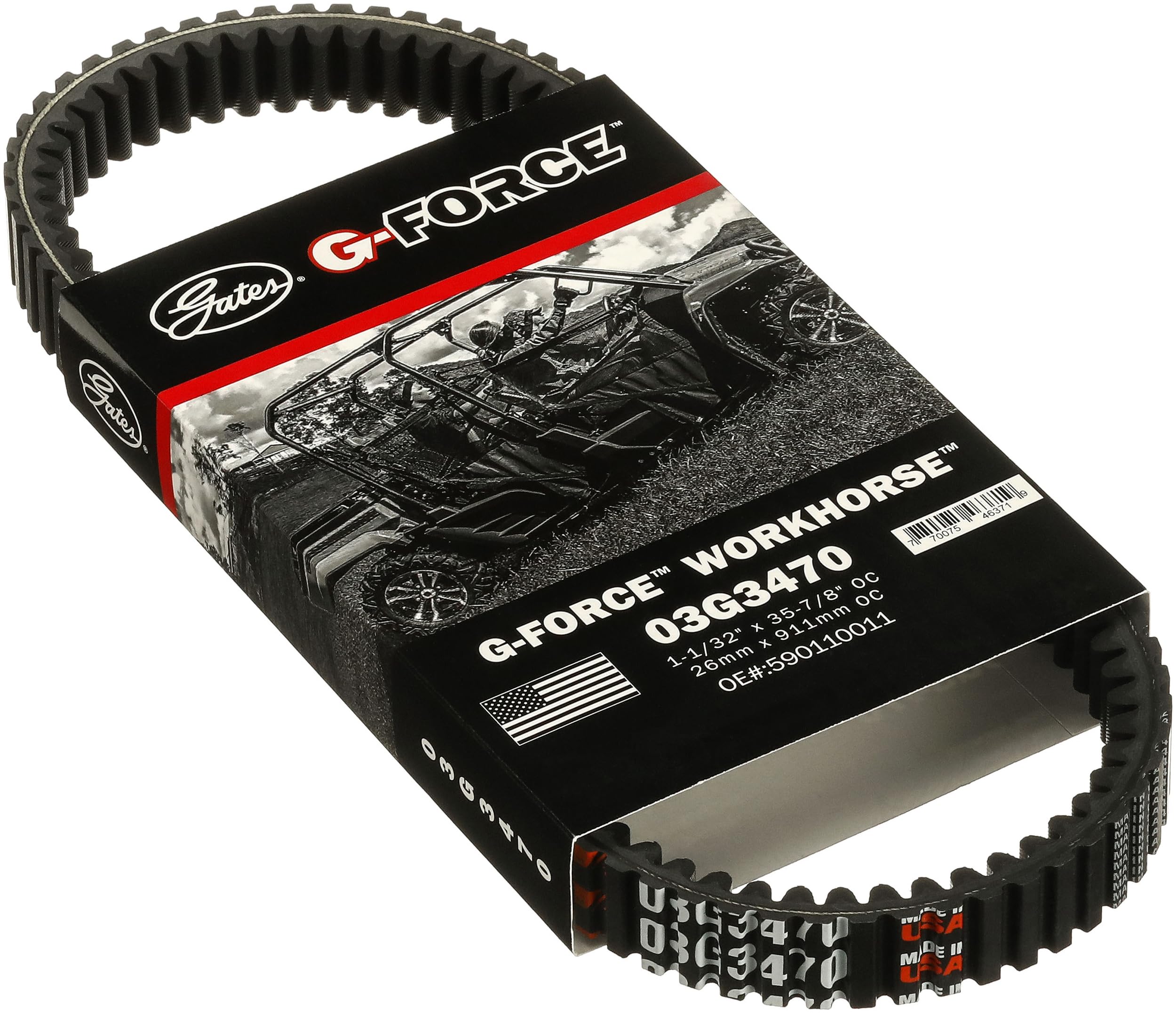 Gates 03G3470 G-Force WorkHorse Continuously Variable Transmission (CVT) Belt