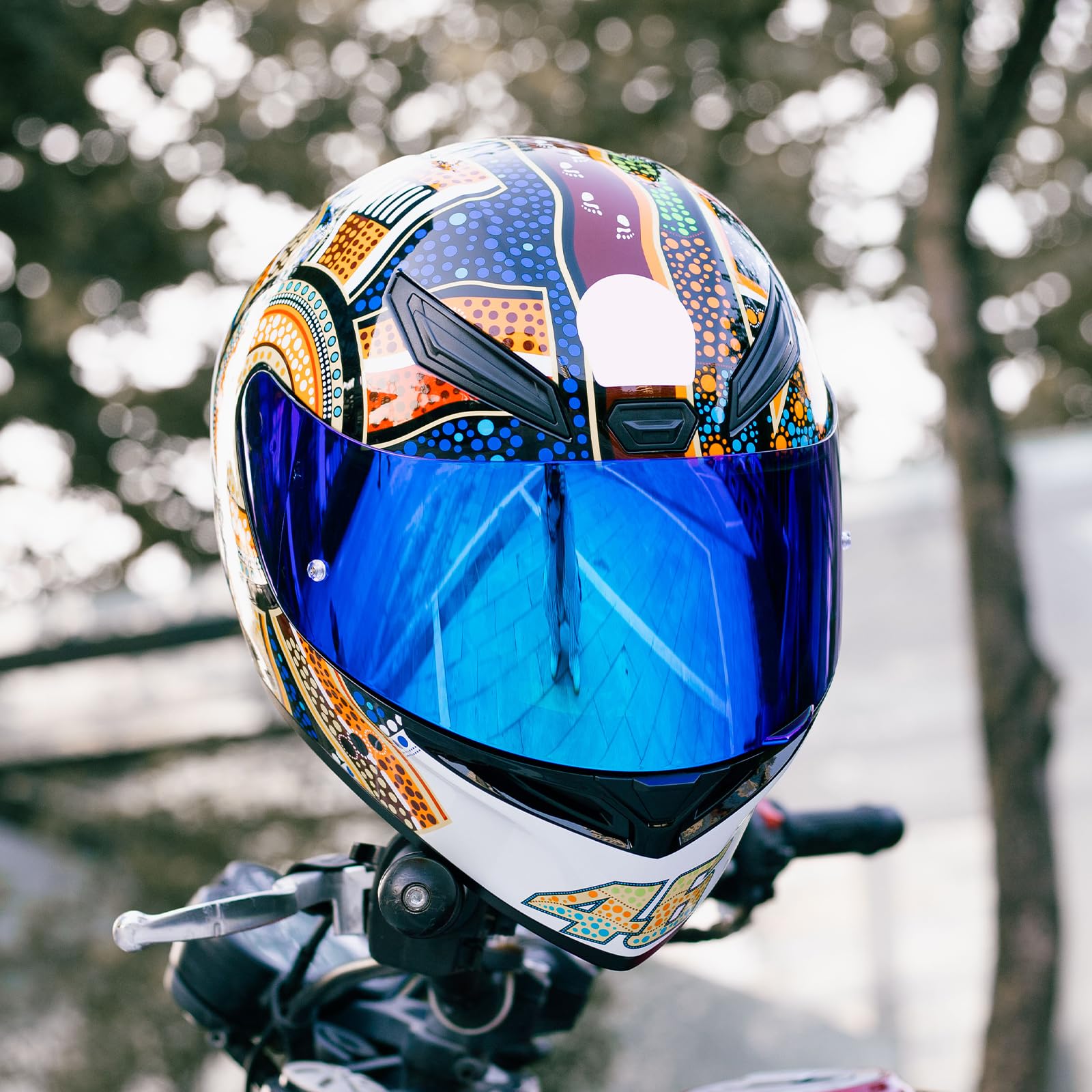 Soman K1 Helmet Visor Replacements, K1S Tinted Helmet Visor Compatible With K1 K1S K3Sv K5 K5S Uv Protection (Rainbow)