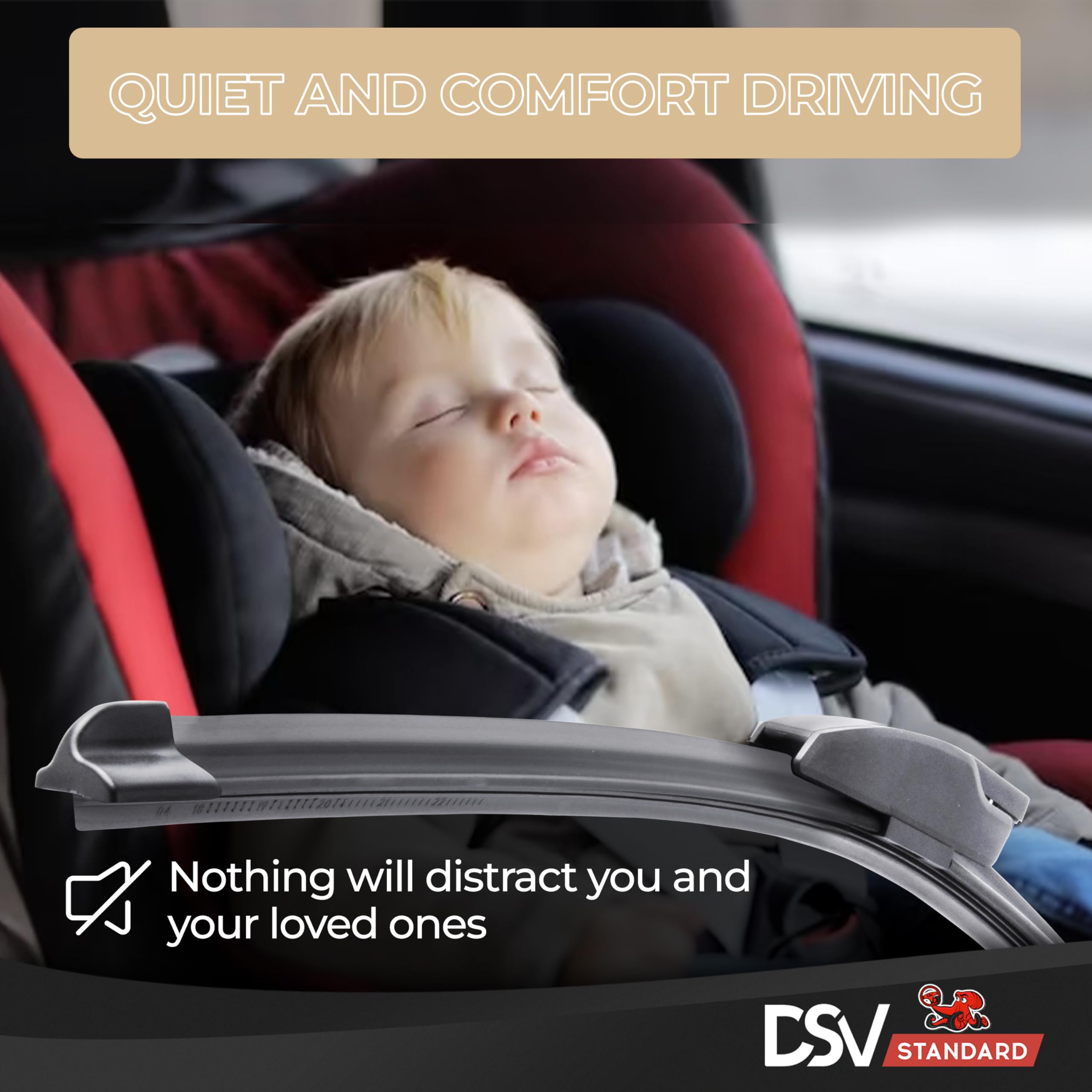 Oem Quality Windshield Wiper Blades, 24    And 18    Dsv Standard Car Wiper Blades With Universal U/J Hook, Automotive Replaceme