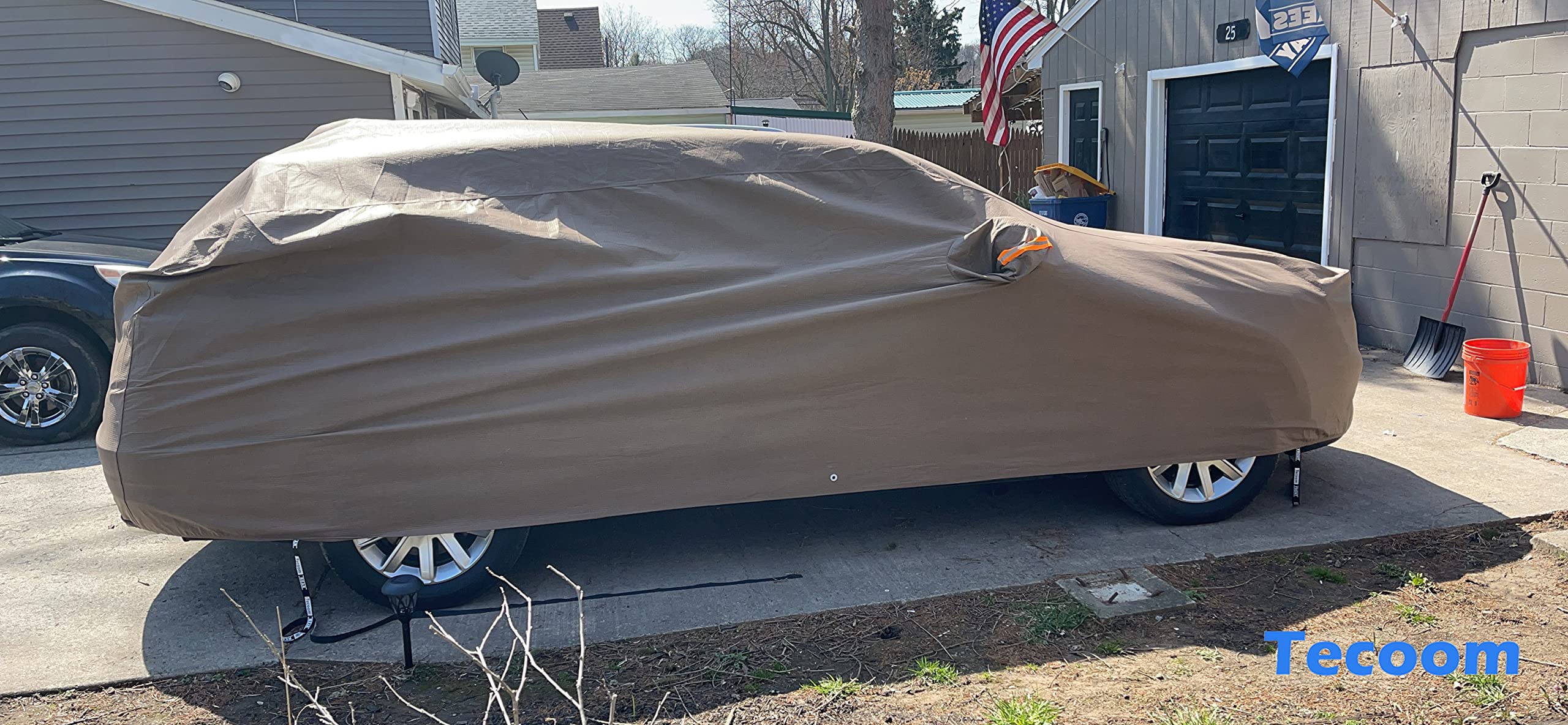 Tecoom Thick Shell Super Breathable Waterproof Windproof Snow Sun Rain Uv Protective Outdoor All Weather Suv Car Cover Fit 206-2