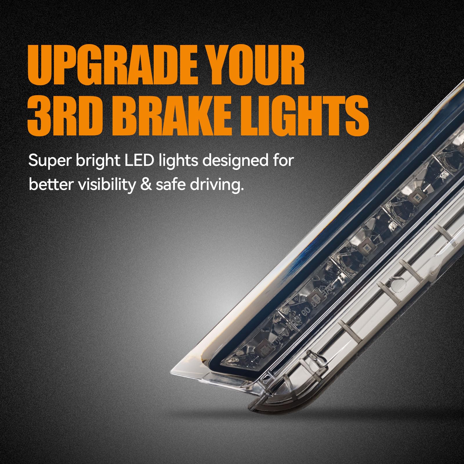 Cxdar Third 3Rd Brake Light Led For 2011-2016 Scion Tc, High Mount Rear Brake Lights Assembly For 11-16 Scion Tc, Waterproof Cen