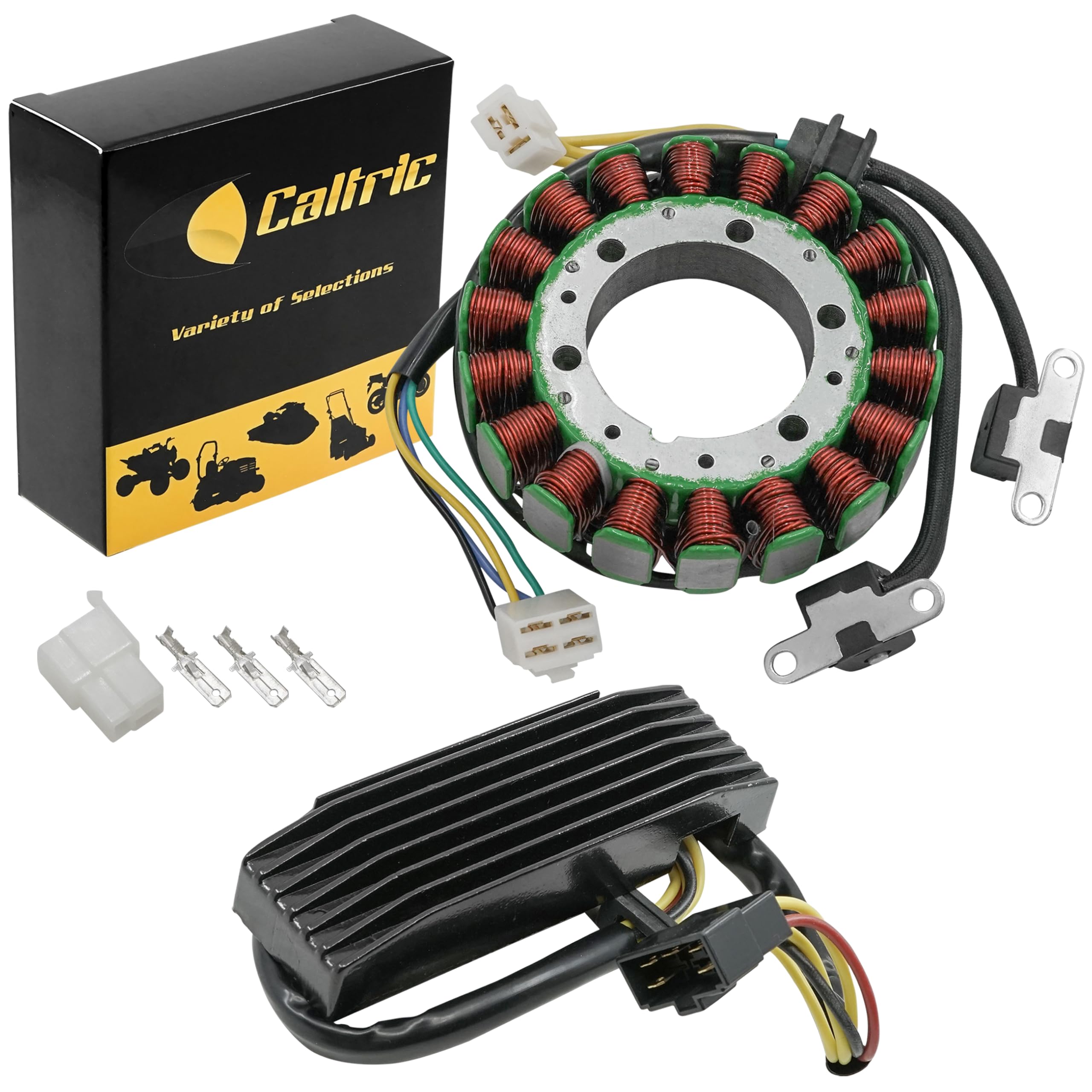 Caltric Stator and Regulator Rectifier Compatible With Suzuki Vs1400Glp Vs1400 Glp Intruder 1400 1996-2004