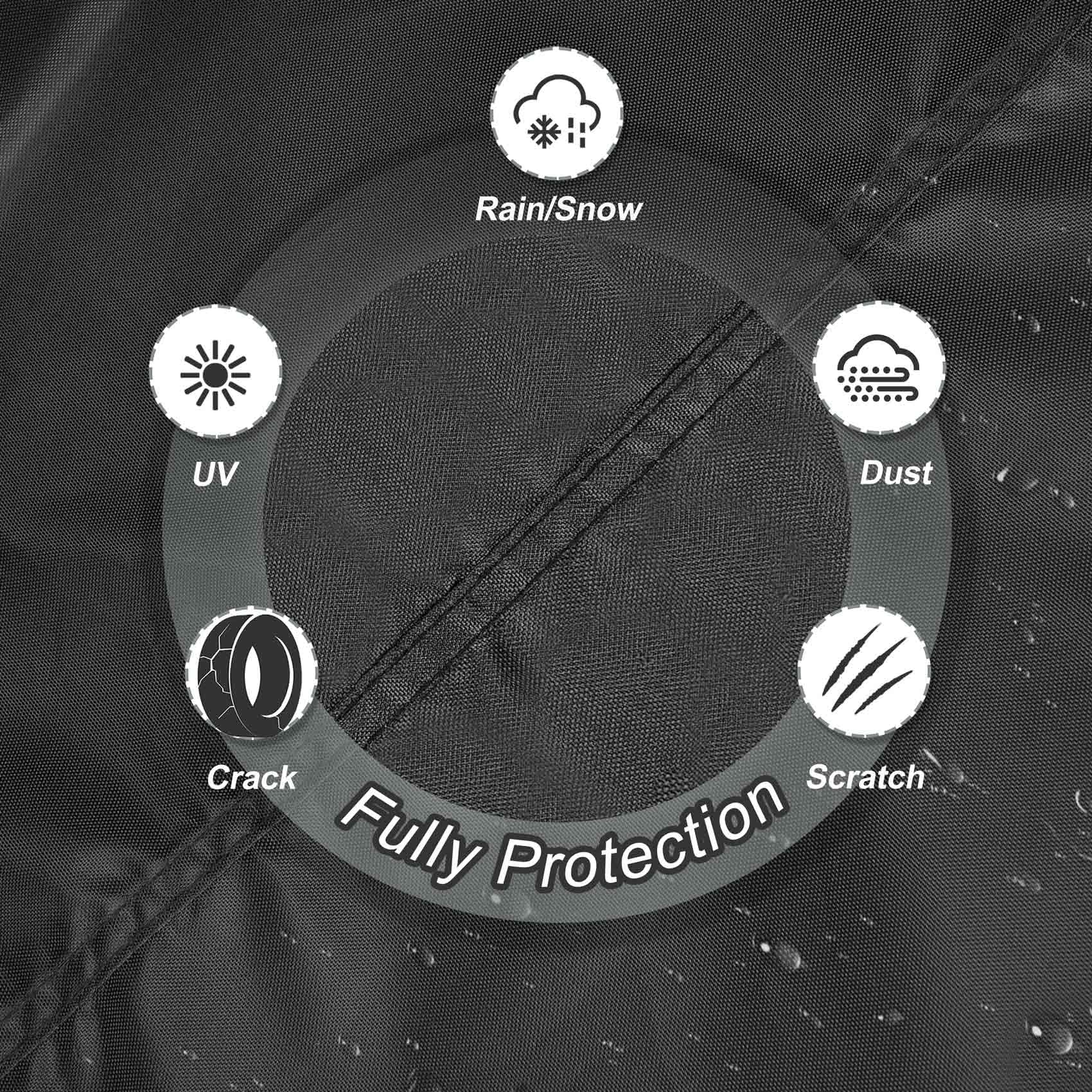 Explore Land Seasonal Tire Cover - Spare Tire Bag With Handle, Durable Winter Wheel Storage Tote Against Dust And Scratches, 4 Pack (Fits Tire Diameters 29''-31.75'', Black)