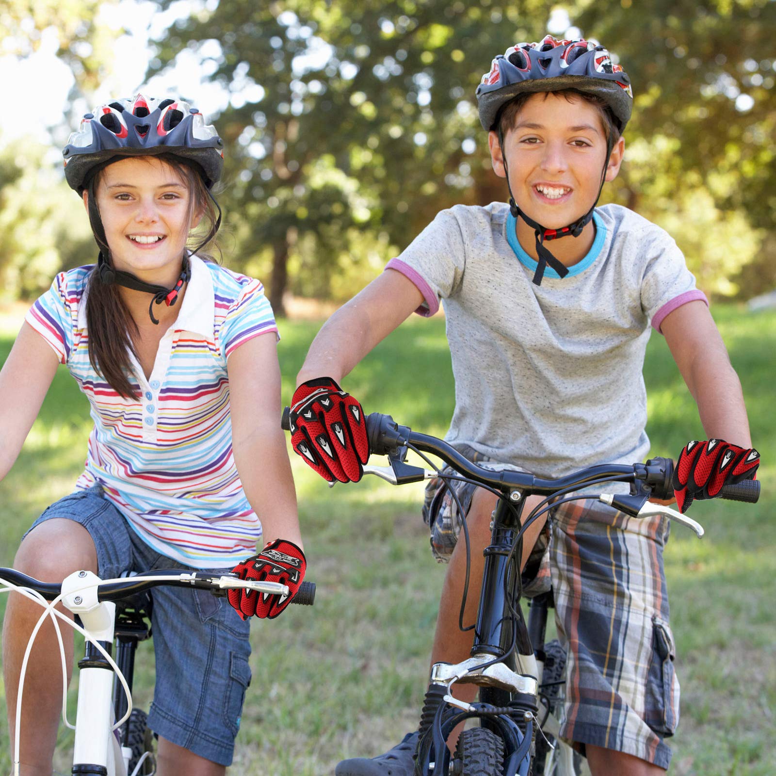 Frienda Motorcycle Gloves Riding Dirty Bike Gloves Racing Winter Power Sports Supplies For Riding Cycling Hiking Outdoor(Red,7.0