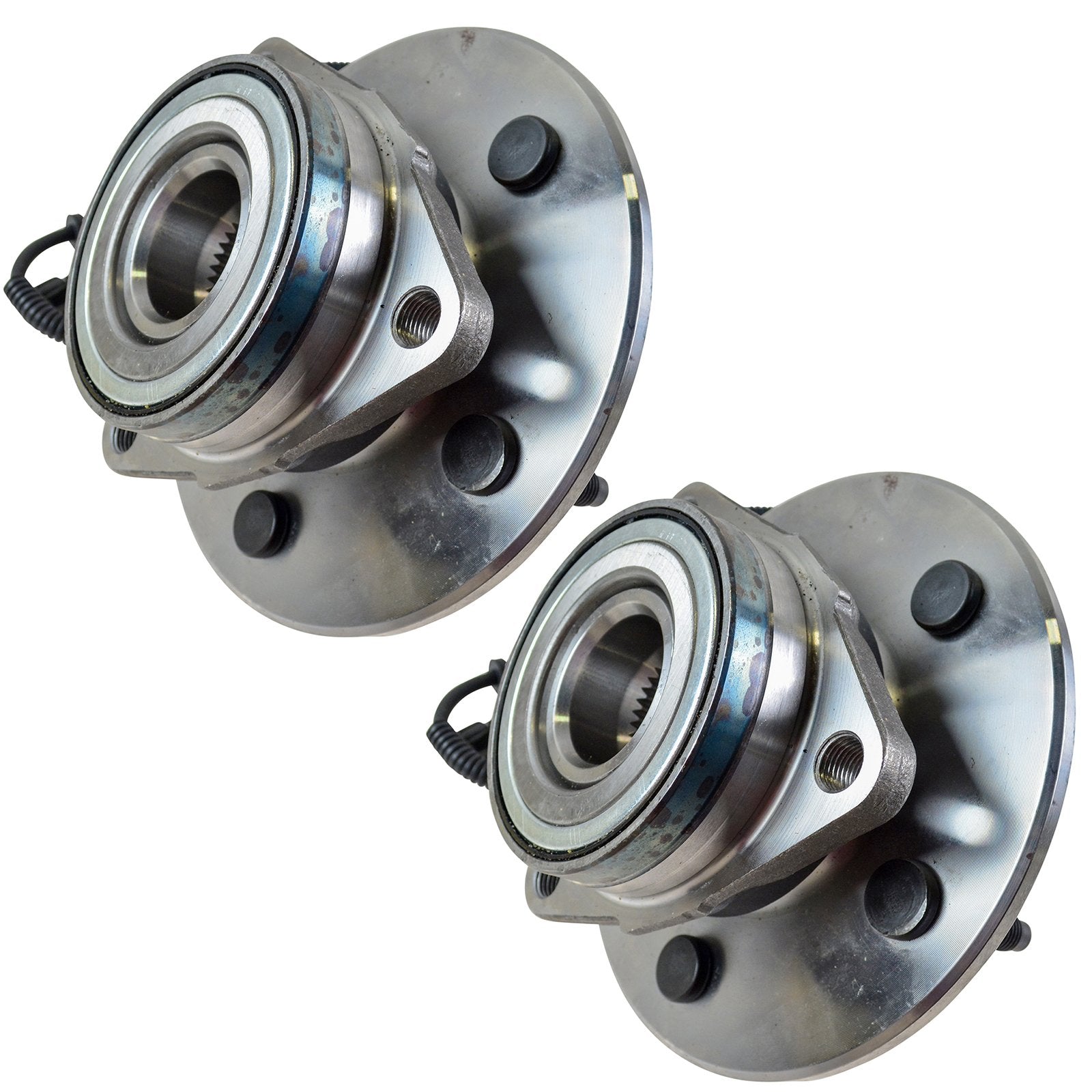 Trq Front Wheel Hub Bearings Assembly Set Compatible With 1997-2000 Ford Expedition 1998-2000 Lincoln Navigator
