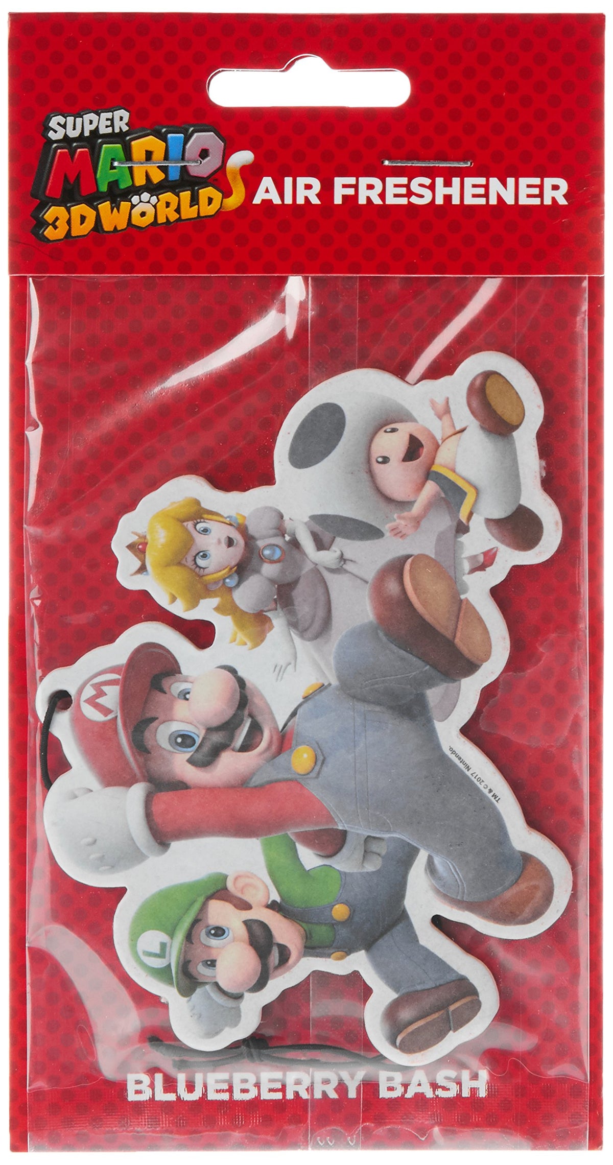 Just Funky Super Mario Group Air Freshener | Licensed Nintendo Accessories | Perfect Accessory for Car, Home, Office | Blueberry Scent