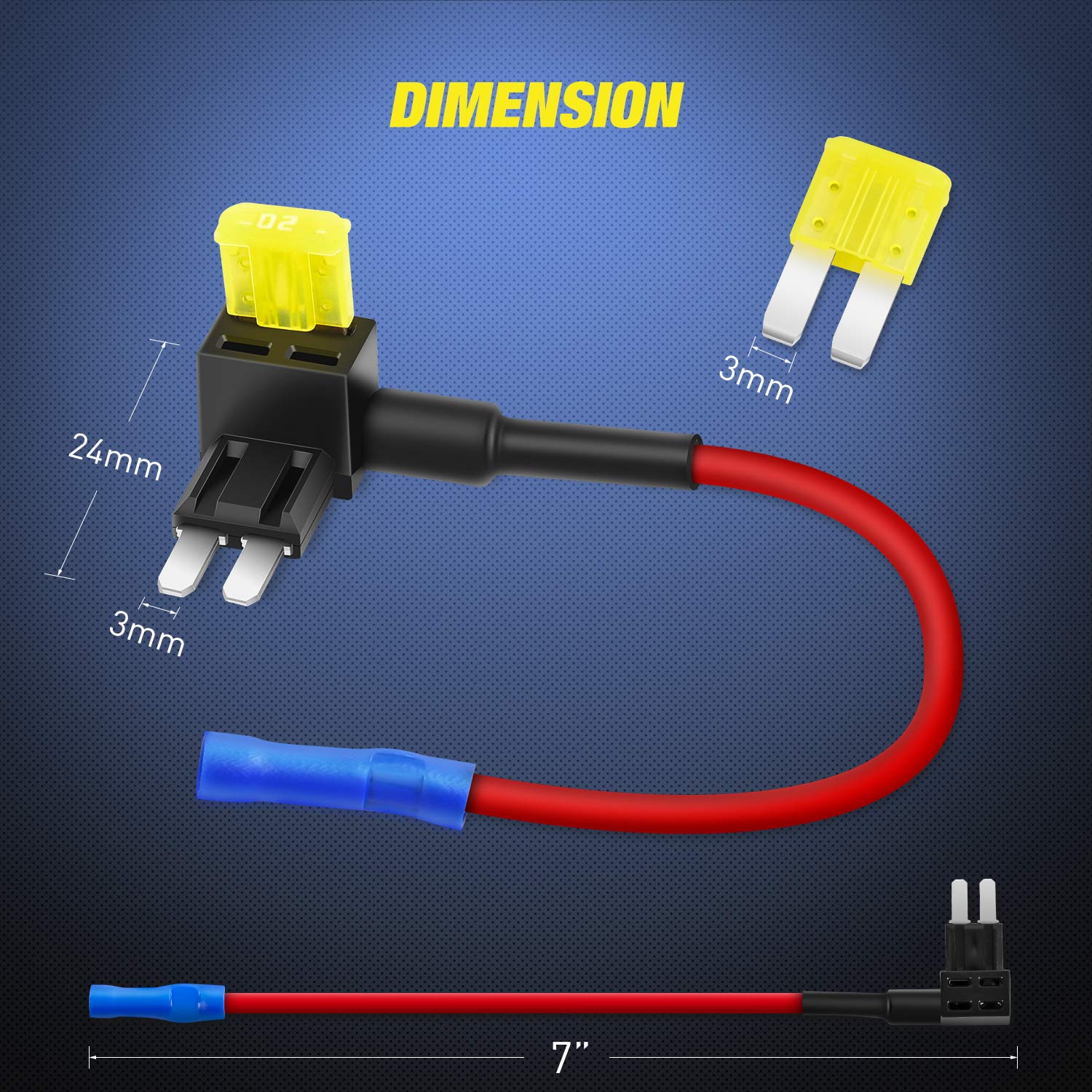 Nilight 10 Pack Micro 2 Fuse Tap 12V Car Add A Circuit Atr Blade Fuse Adapter With 20A Fuse Micro Ii Fuse Holder Add On Dual Cir