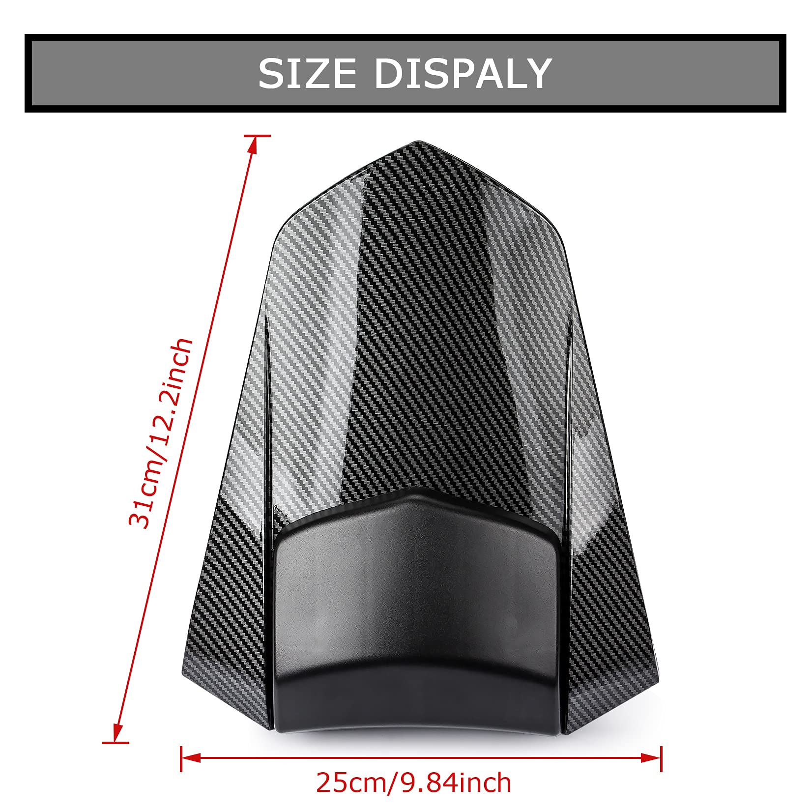 PSLER Rear Seat Cover Rear Seat Fairing Cover for YZF R1 2007 2008 (Carbon)