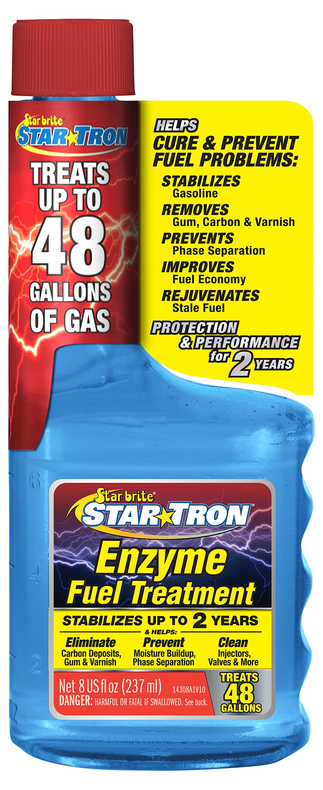 Star Brite Star Tron Enzyme Fuel Treatment Sef Gasoline Formula - 1 Oz. Treats 6 Gallons - 8 Oz (14308Ss)(Ffp Certified)