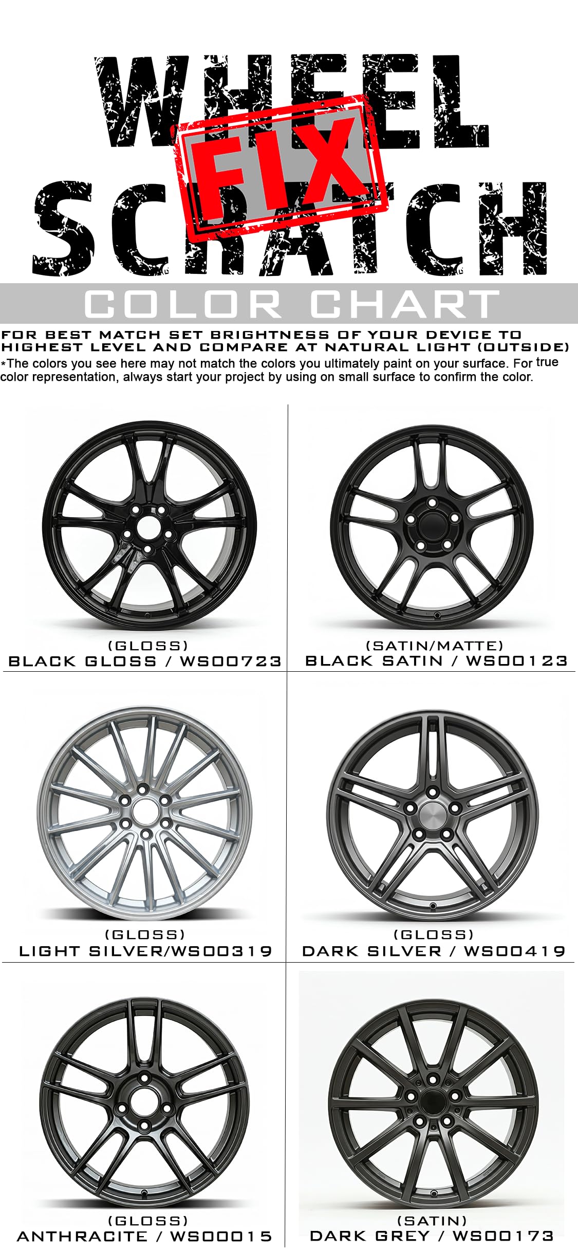 Wheel Scratch Fix Gray Rim Touch Up Paint Kit, Car Wheel Scratch Repair Kit Touch Up Paint Pen, Curb Rash Repair Kit, Universal