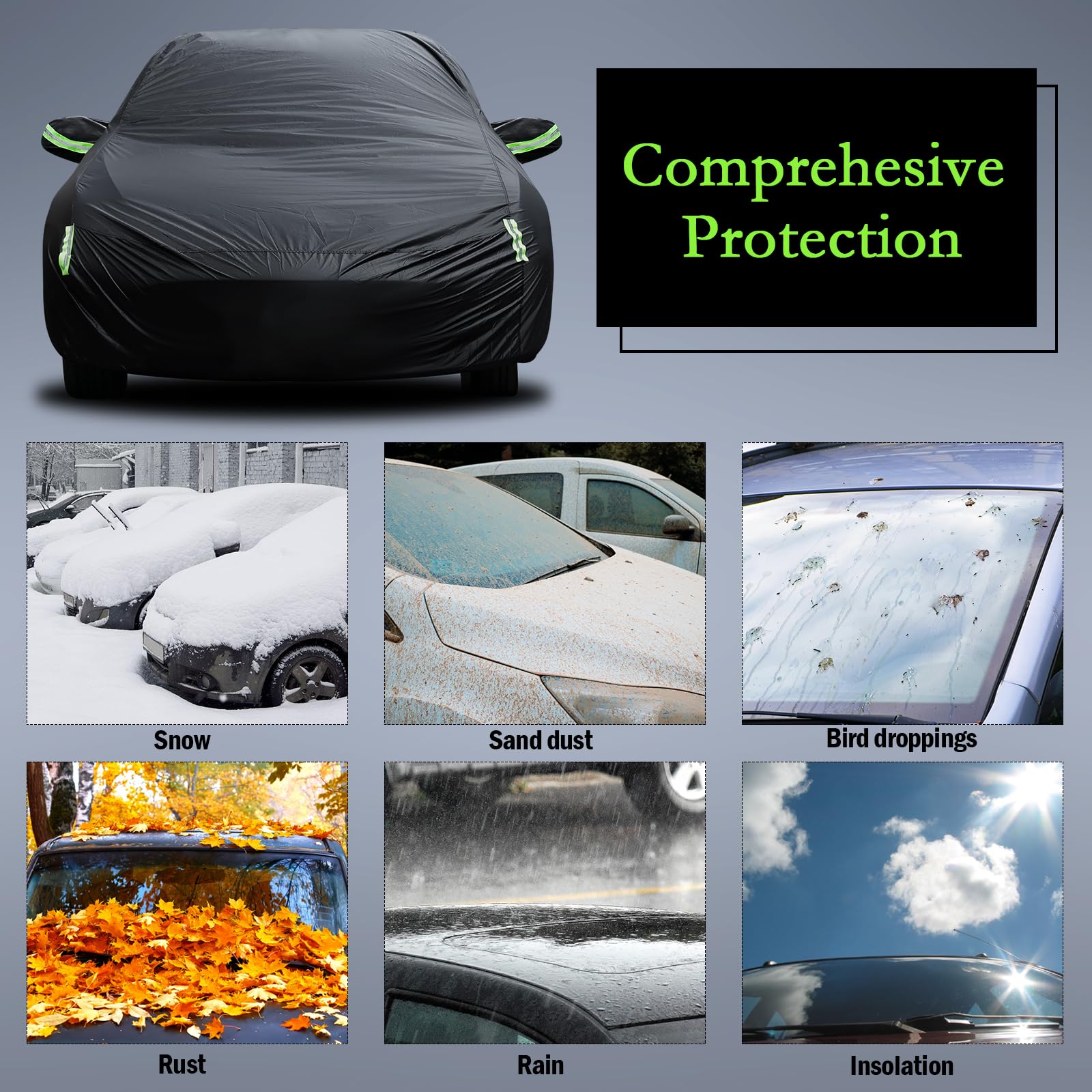 Car Cover Custom Fit For Toyota Camry 1996-2025, For Honda Accord 2001-2025, Waterproof All Weather For Automobiles Full Exterio
