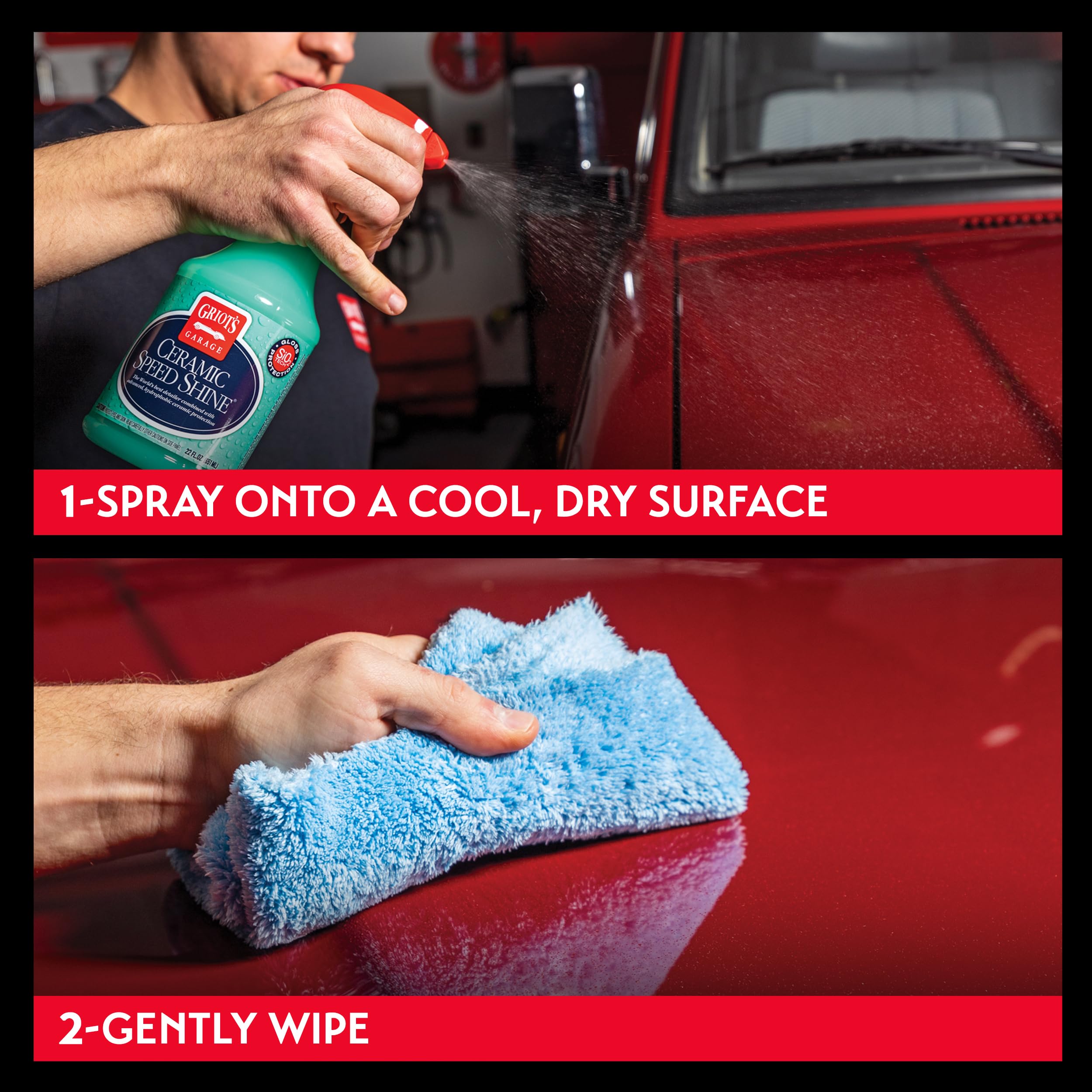 Griot'S Garage Ceramic Speed Shine Detail Spray For Car Detailing, Provides A High-Gloss Finish And Extends Life Of Coatings, 10