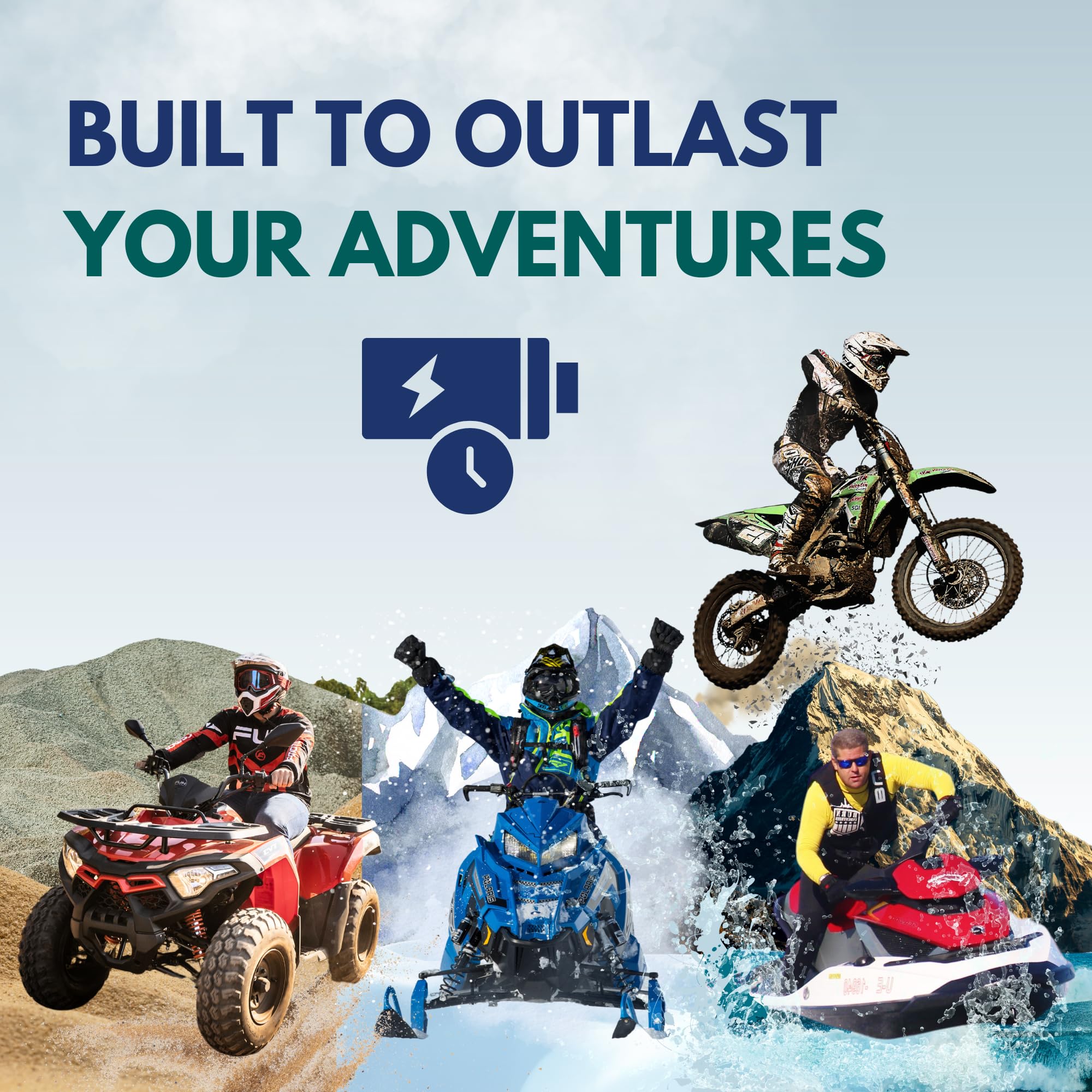 Ytx14-Bs Battery - Motorcycle Battery, Atv Battery 12V 12Ah, Utv, 4 Wheeler, Snowmobile, Powersports Batteries - Compatible With Honda Rancher 350, Buell Blast, Yamaha - Sealed Lead Acid 12 Volt Agm