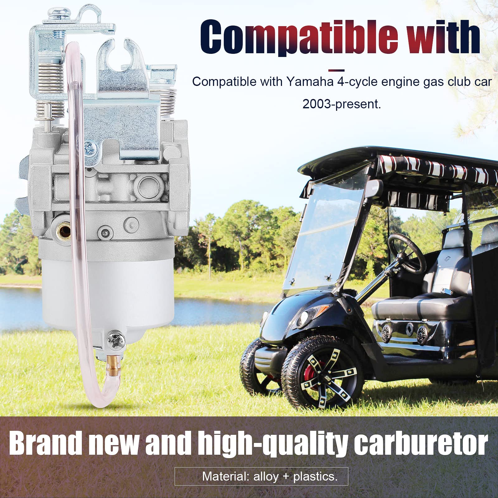 Qazaky G29 Carburetor Compatible With Yamaha Golf Cart G22 - G27 G29 4-Cycle Drive Engine Jr6-14101-00 Jr6-14101-01 Jr6-14101-02