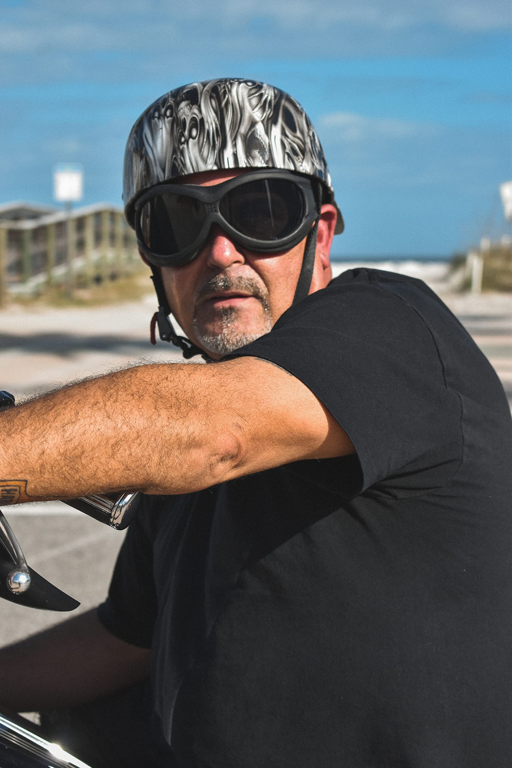 Global Vision Big Ben Motorcycle Goggles Fit Over Most Glasses Black Frames Clear And Smoke Lenses