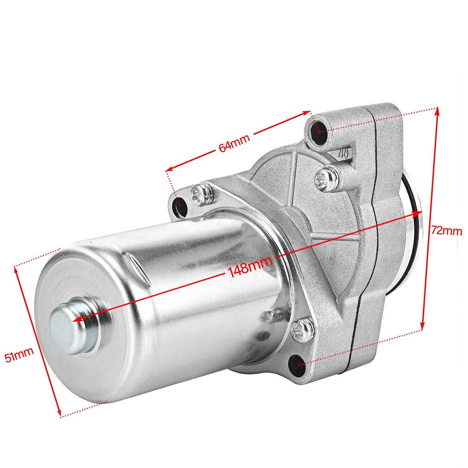 Trkimal 3 Bolt Starter Motor with Cable for 50cc 70 cc 90cc 100 cc 110cc 125 cc Dirt Bikes Go Karts ATVs Pit Bike Dune Buggy San