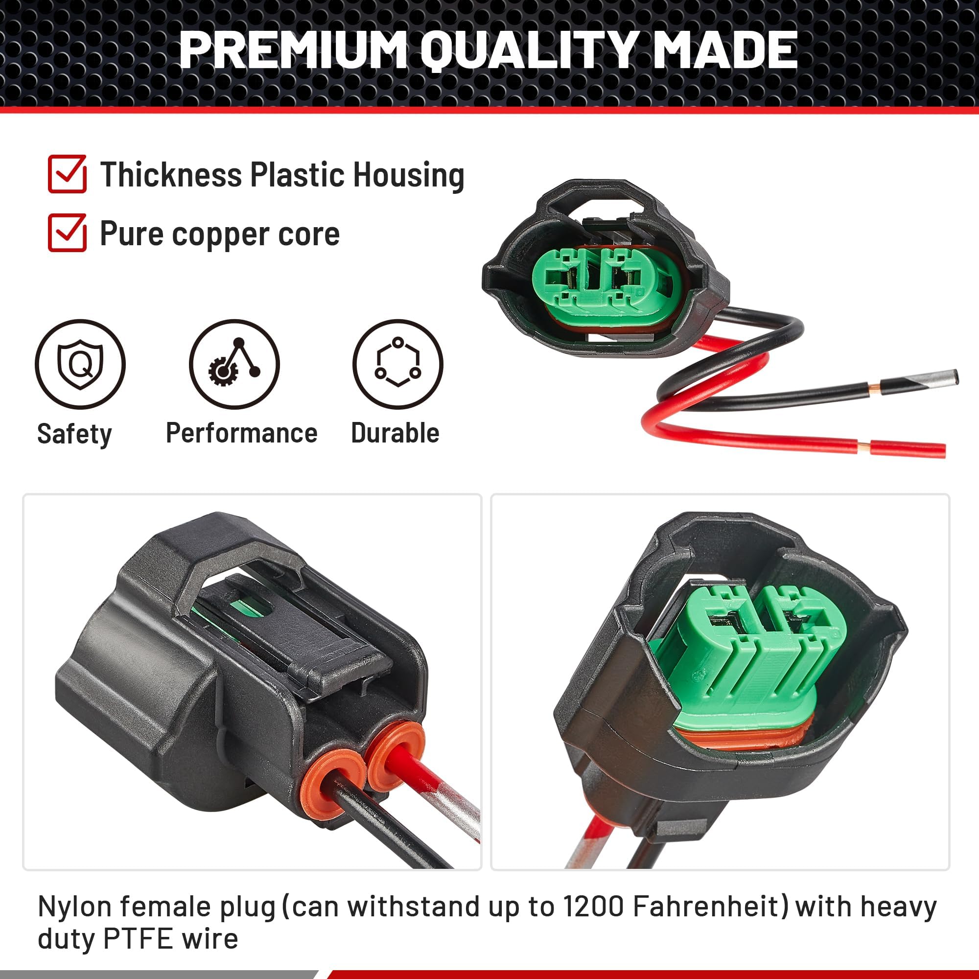 Red Wolf H8 H9 H11 880 881 Female Adapter Wire Connector Replace Oem Headlight Fog Light Wiring Harness Retrofit Pigtail For Toy