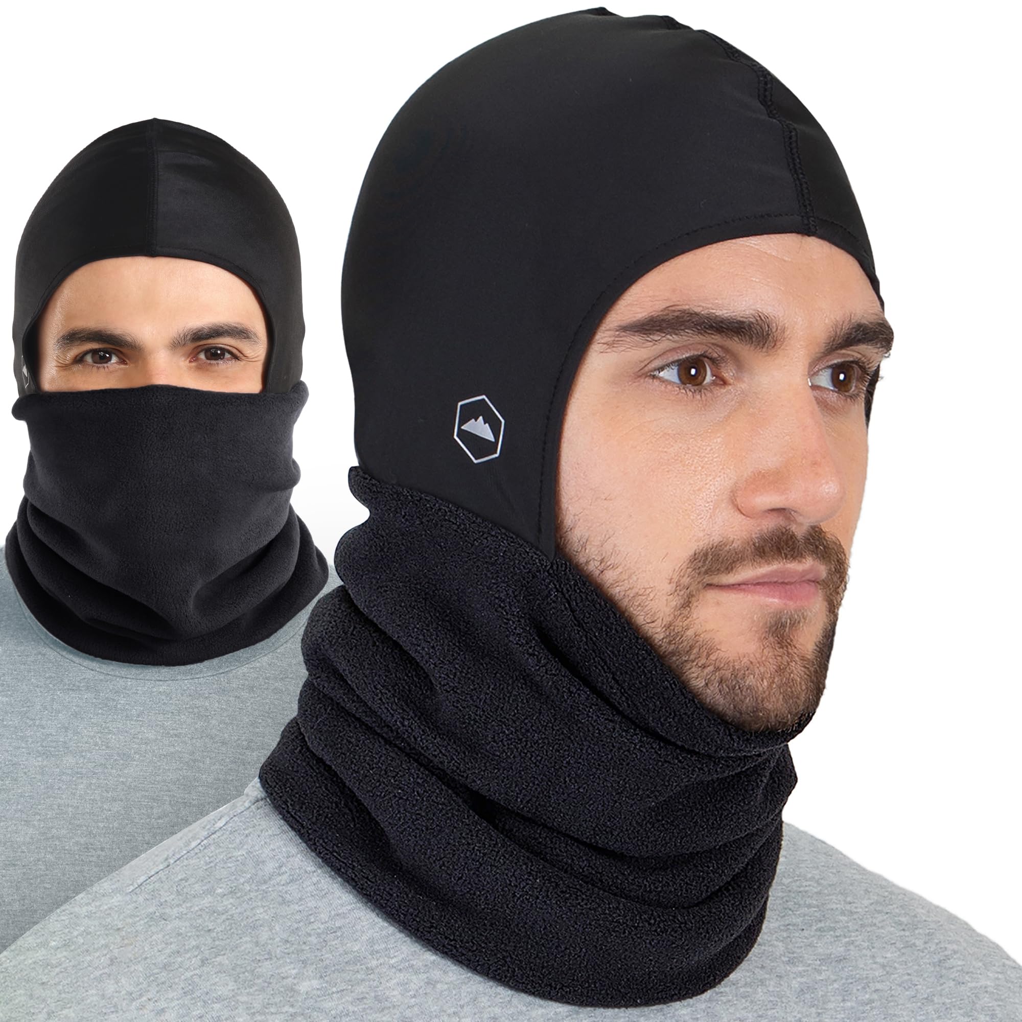 Ski Mask - Neck Warmer with Helmet Liner, Fleece Balaclava, Neck Gaiters for Men & Women - Winter Motorcycle Helmet Liner