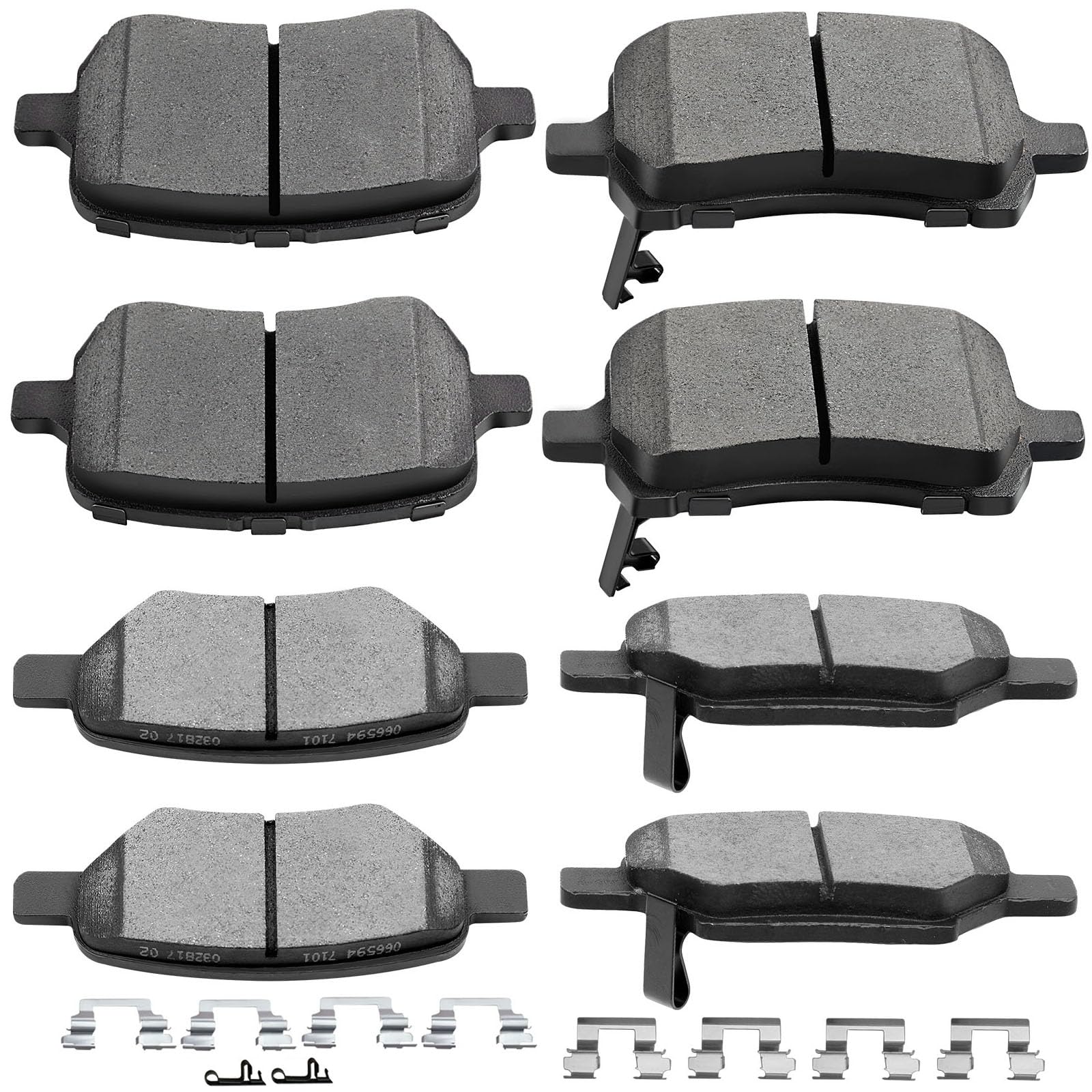 Ceramic Brake Pads Kits,Scitoo 8Pcs Brakes Pads Set Fit For 2008 For Chevy Cobalt, 04-12 For Chevy For Malibu,07-09 For Pontiac