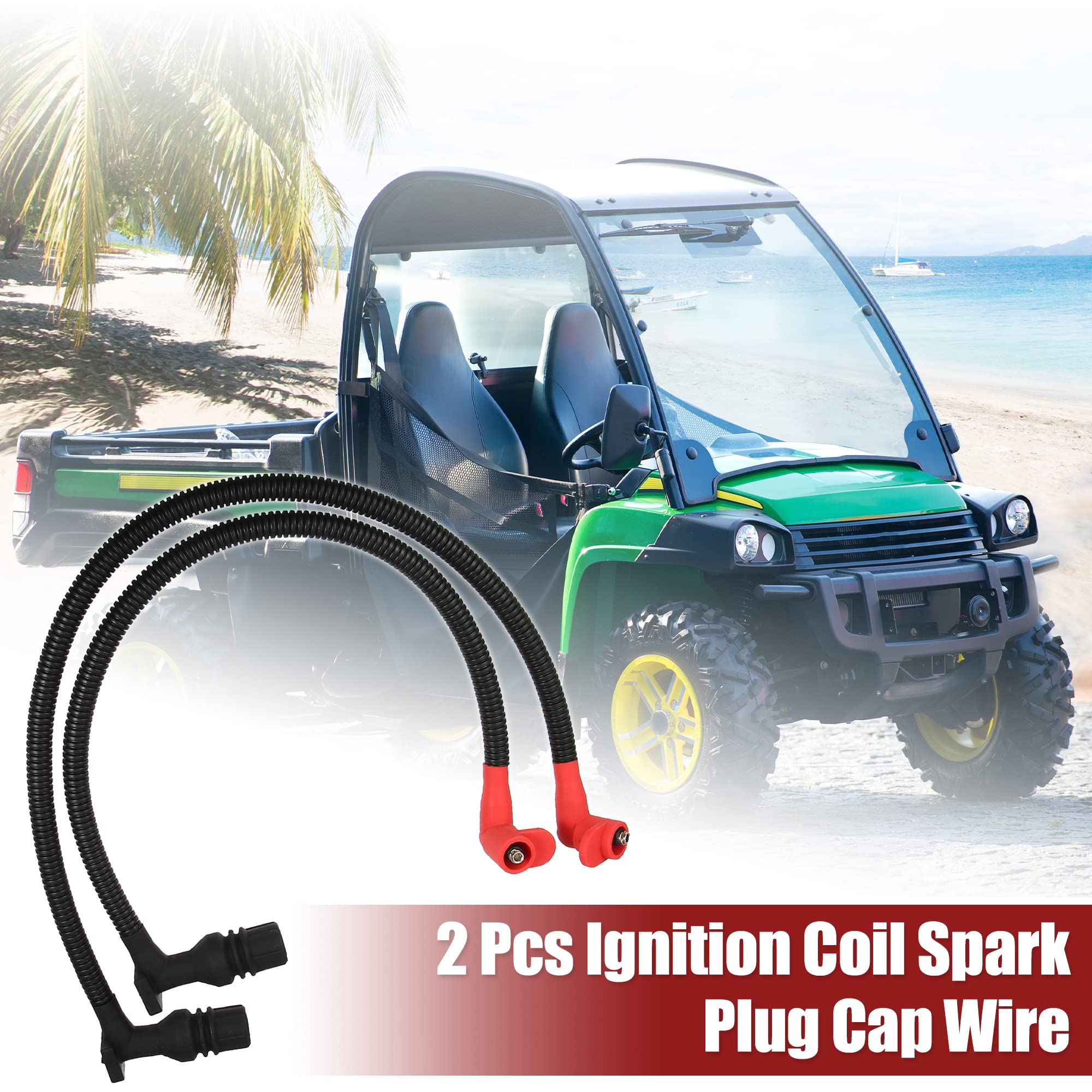 X Autohaux Ignition Coil Wire Ignition Spark Plug Wire Spark Plug Cap For Polaris For Ranger 800 Efi 2011-2017 For Ranger Crew 8