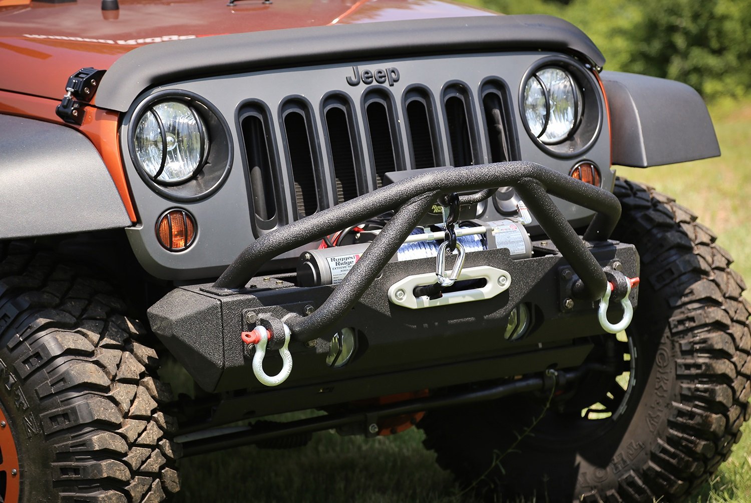 Rugged Ridge Xhd Bumper Double X Striker Bar | Textured Black, Steel | 11540.25 | Fits Xhd Bumpers From Ruggedridge.