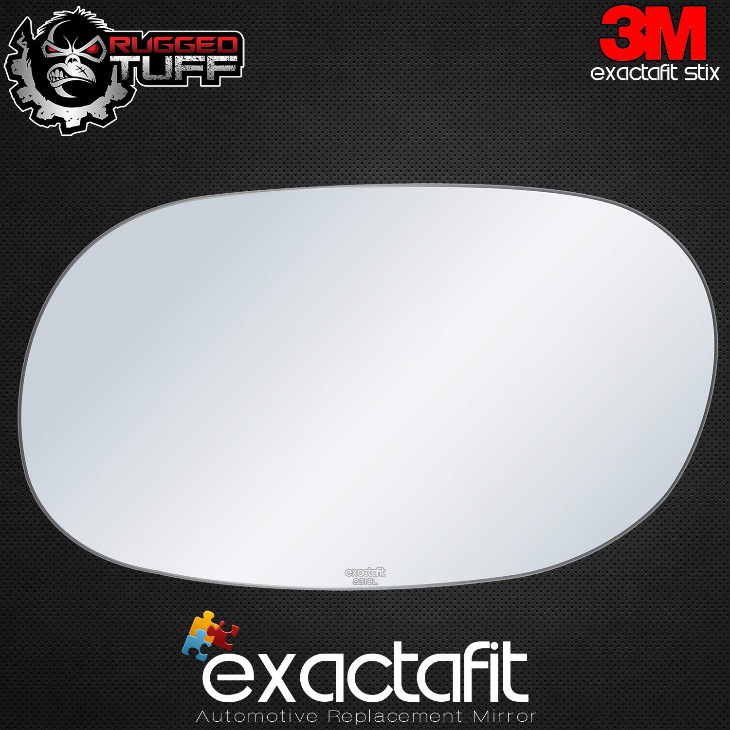 Exactafit 8310L Driver Side Mirror Glass Replacement Repair Compatible With Chevrolet Chevy Camaro Monza Vega, Pontiac Astre Fir