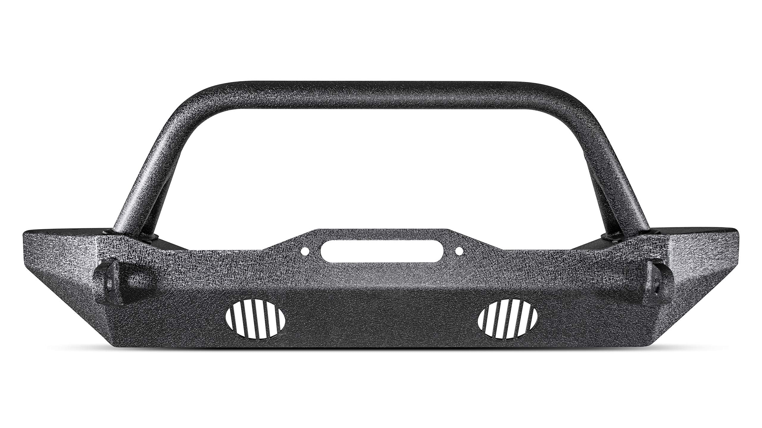 Body Armor 4X4 (Jk-19532) Black Steel Mid-Stubby Style Front Winch Bumper