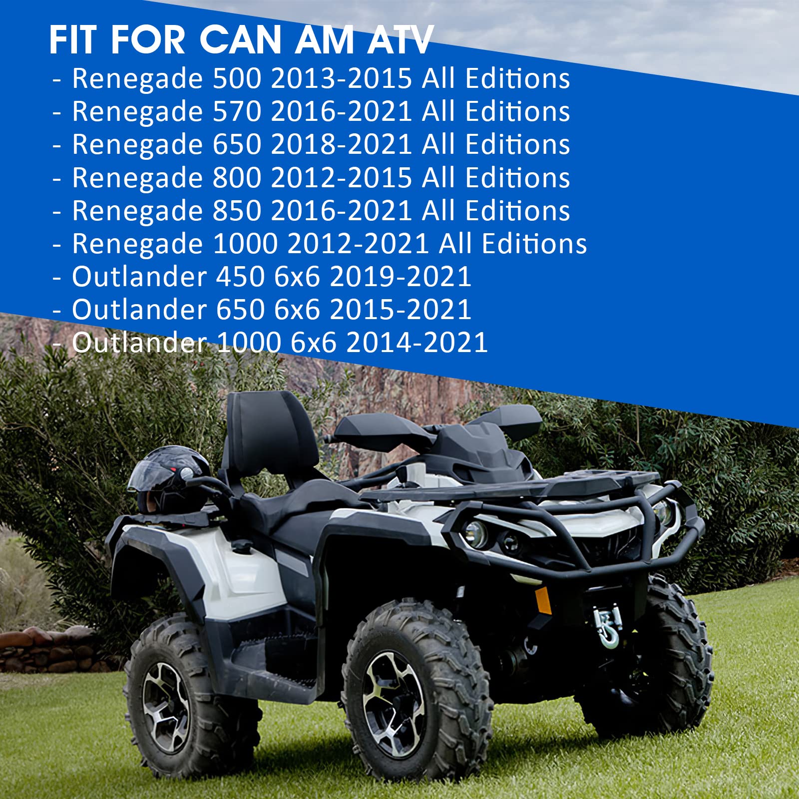 Front & Rear Brake Pads Sintered For Can Am Renegade 500/570/650/800/850/1000 2012-2021 Outlander 6X6 450/650/1000, Oem# 715900248 715900249 705601014 705601015