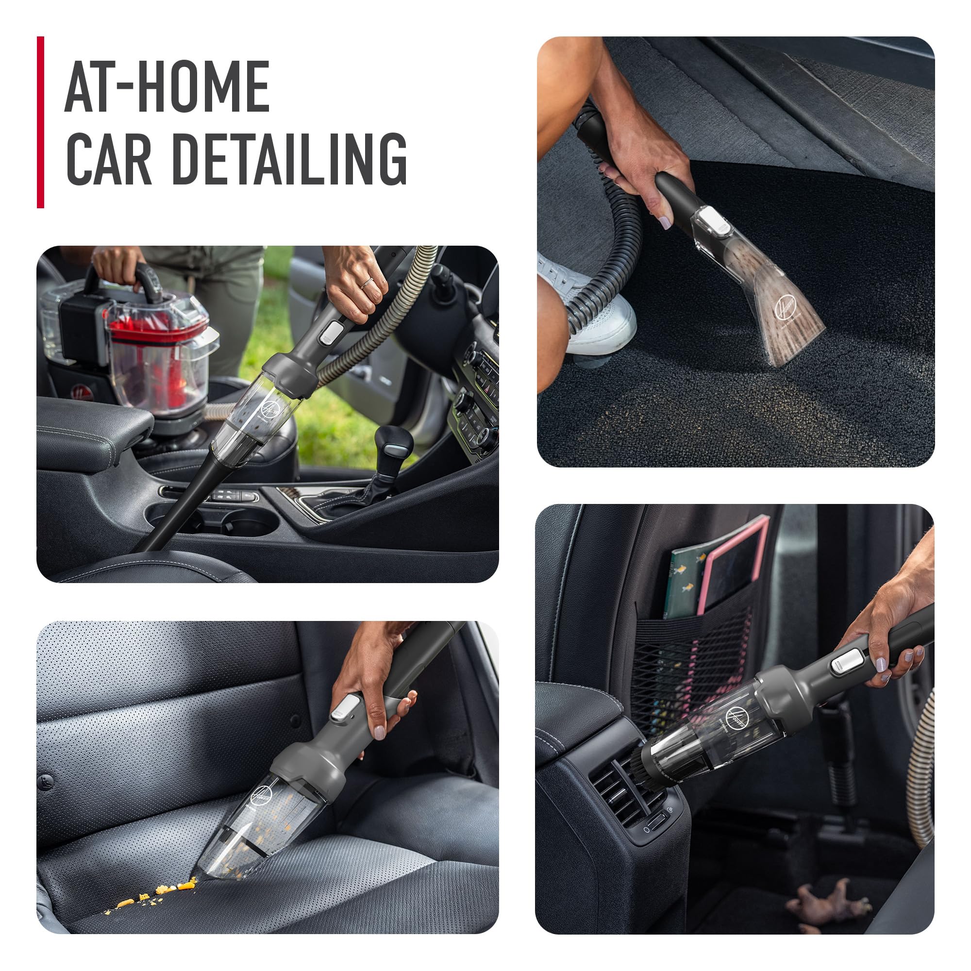Hoover CleanSlate 5-Piece Interior Car Cleaning Kit, Compatible with Hoover Spot & Carpet Cleaners, Removes Wet & Dry Messes, In