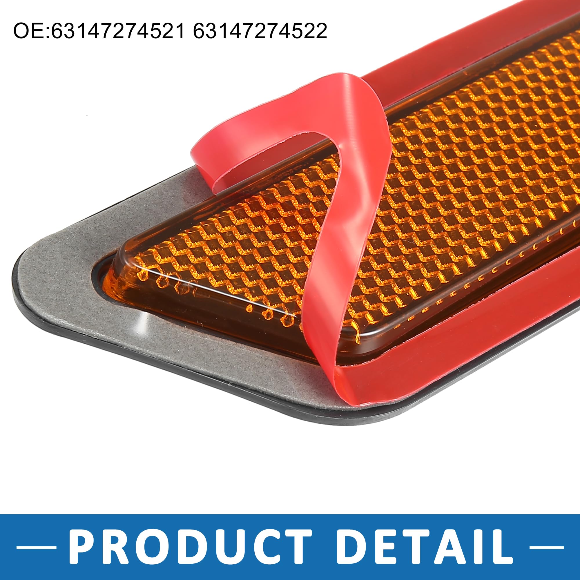 A Absopro Bumper Reflector Side Marker 63147274521 63147274522 Front Reflector For Bmw 328I 2012-2015 Plastic (Set Of 2)