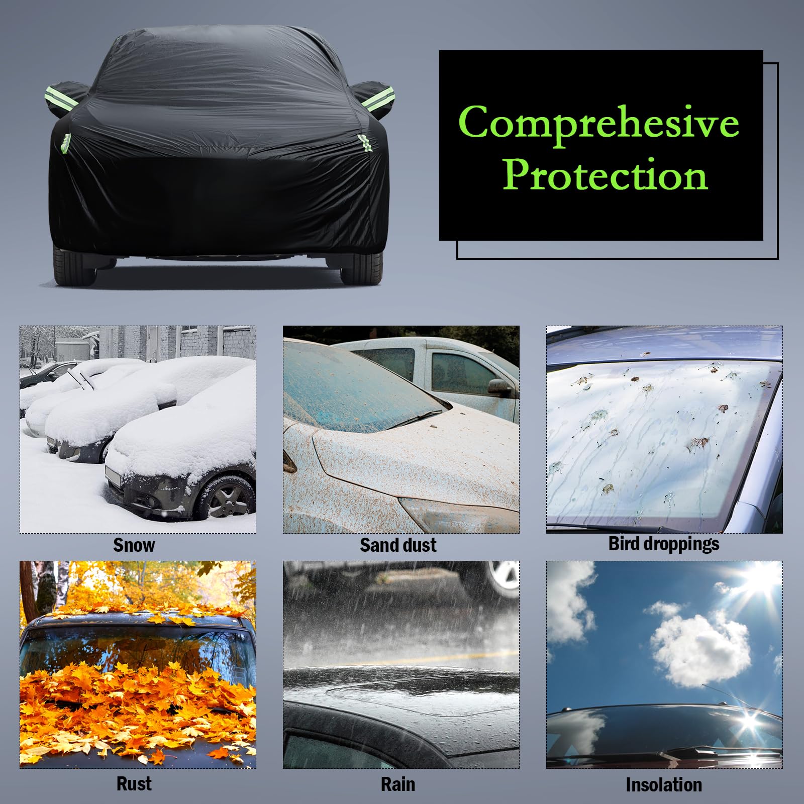 Car Cover Custom Fit For 2014-2024 Mini Cooper/Cooper S 2-Door, Waterproof All Weather Full Exterior Cover Rain Sun Hail Protect