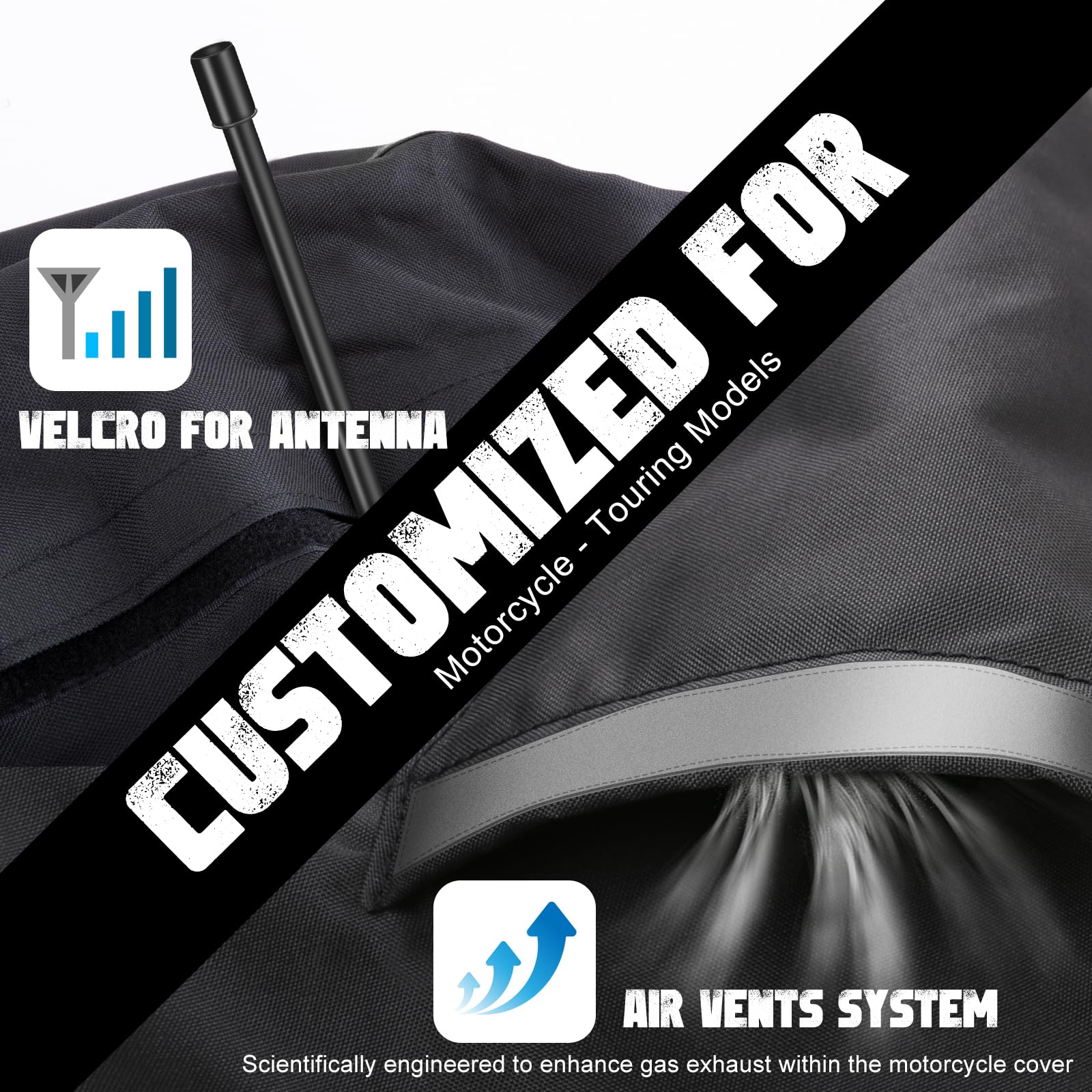 Li Libzaki Motorcycle Cover With Side+Top Box Heavy Duty 420D Waterproof For Touring Models Harley Davidson Ultra Limited,Road G