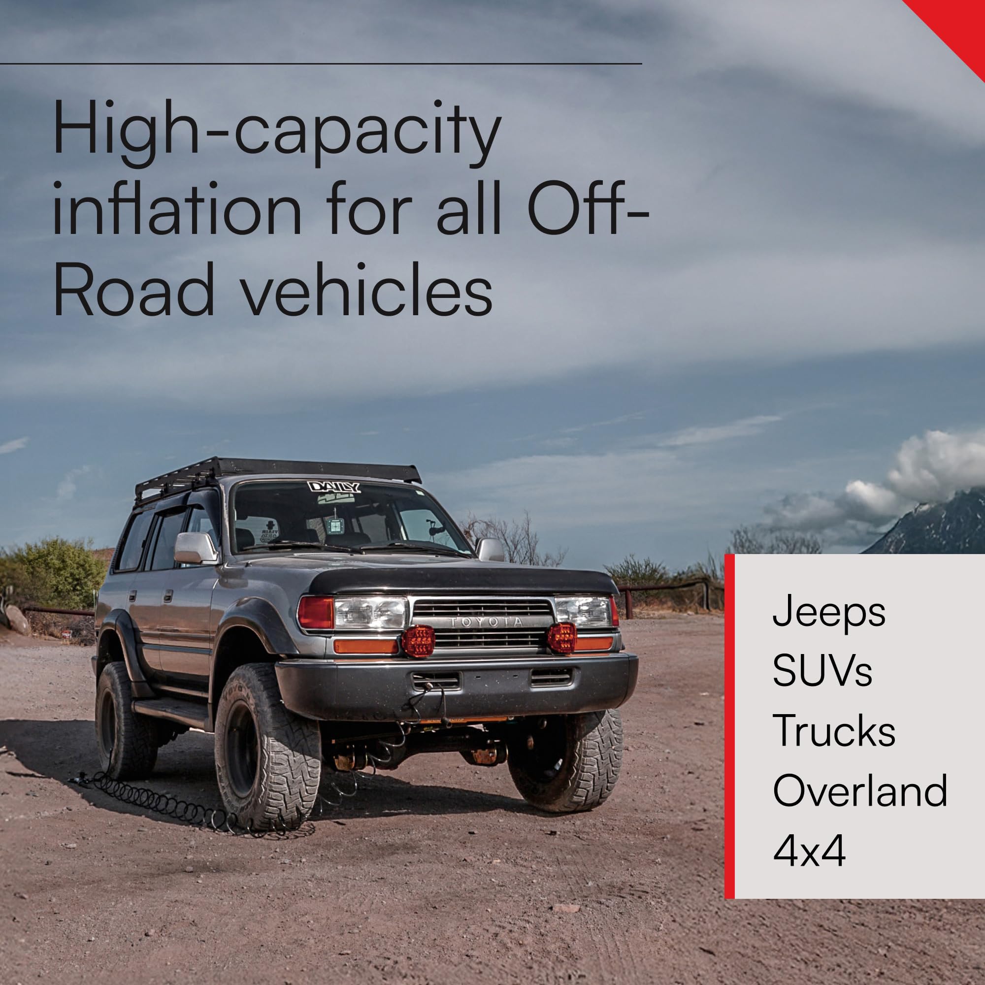 Viair 450P-A Ef Enhanced Flow - 45144 Tire Inflator Portable Air Compressor For Truck & Suv | 100% Duty Cycle @ 100 Psi | 12V Ti