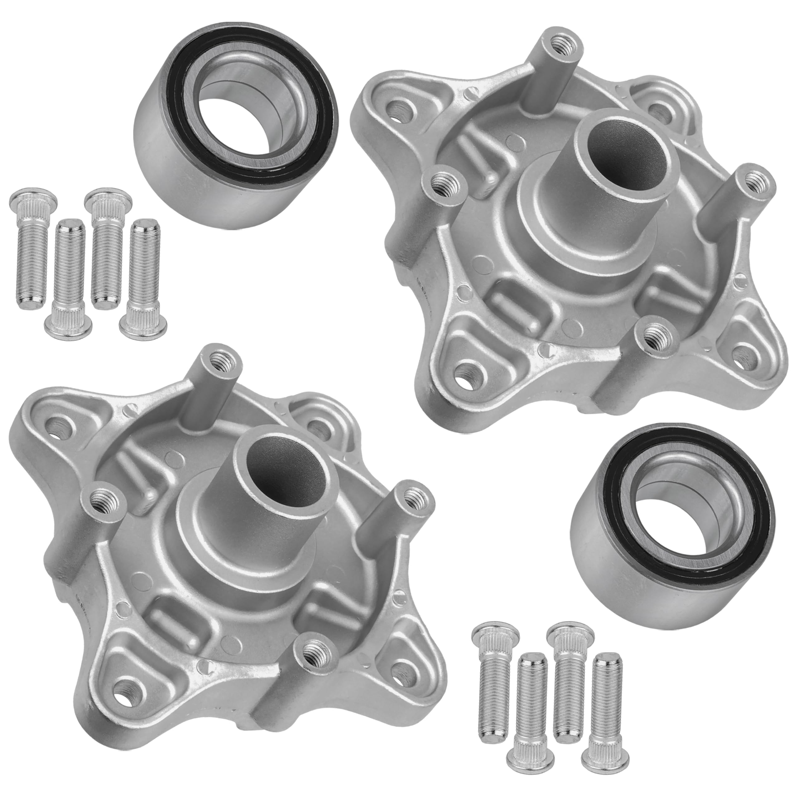 Caltric 2 Rear Wheel Hub with Bearing and Bolt Compatible with Polaris RZR 800 EFI/RZR S 4 800 2008-2014