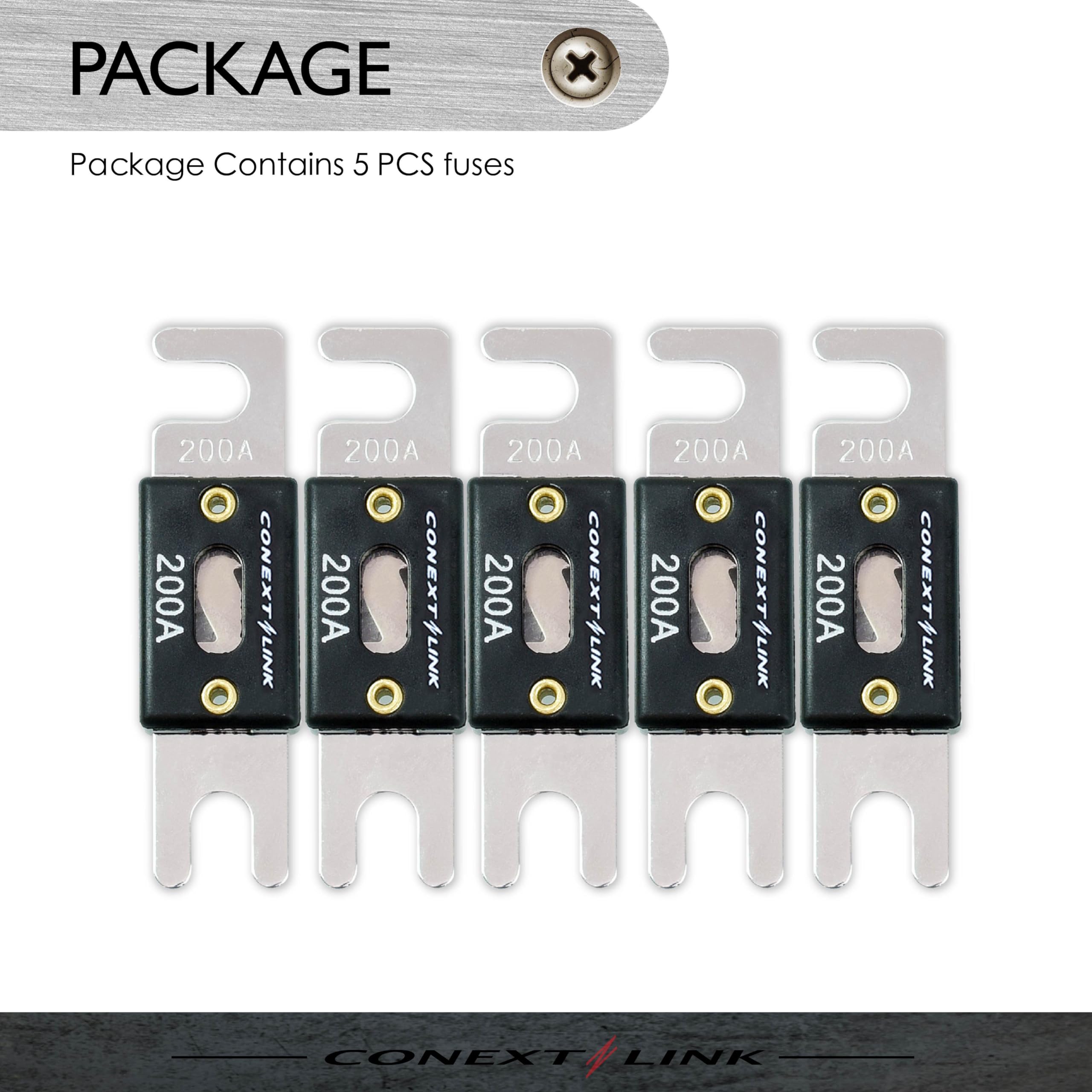 Conext Link Anl200-5 Nickel 200 Amp Anl Fuse 5 Pack (14023)