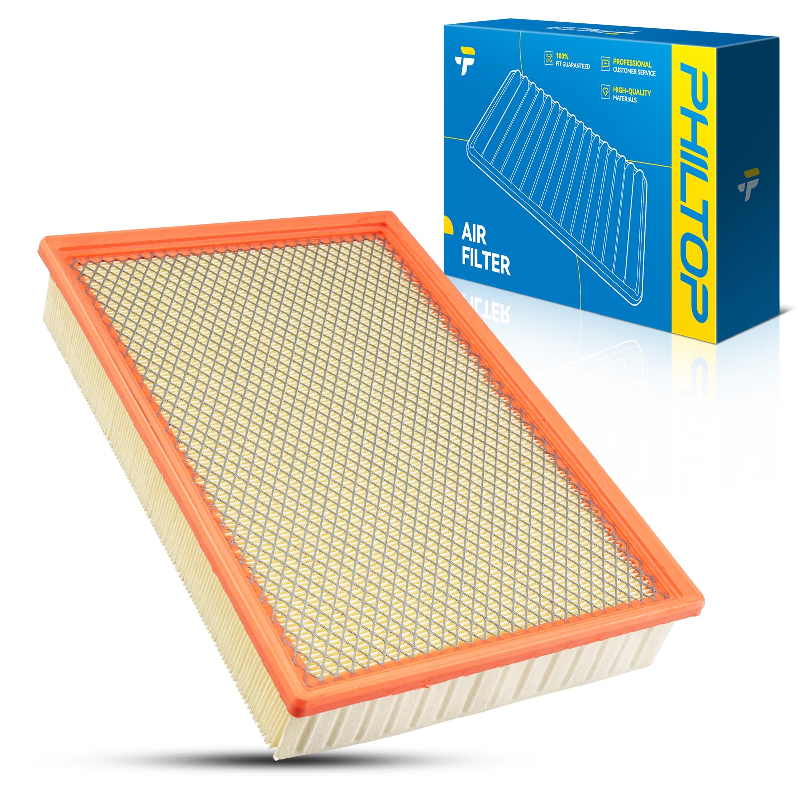 PHILTOP Engine air filter CA11960 Replacement for 2014-2018 Ram 1500, 2019 1500 Classic, 2014-2018 Ram (2500 & 3500 & 4500 & 550