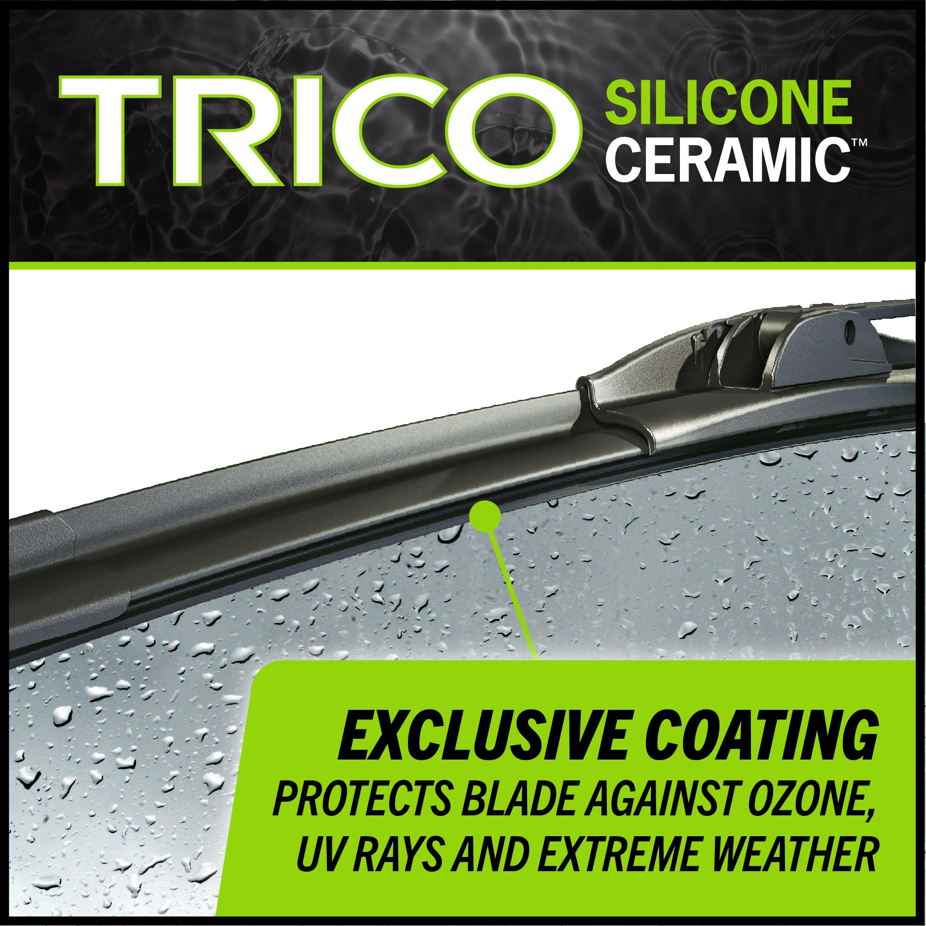Trico Silicone Ceramic Coated 28'' + 28'' Super Premium Automotive Replacement Windshield Wiper Blades (Set Of 2), Passenger And