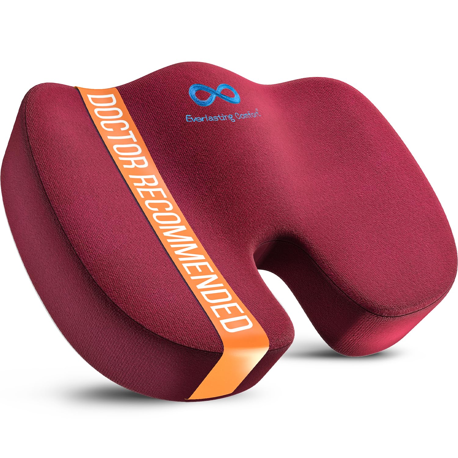 Everlasting Comfort Memory Foam Seat Cushion - Ergonomic Design For Long Trips - Compatible With Cars And Trucks