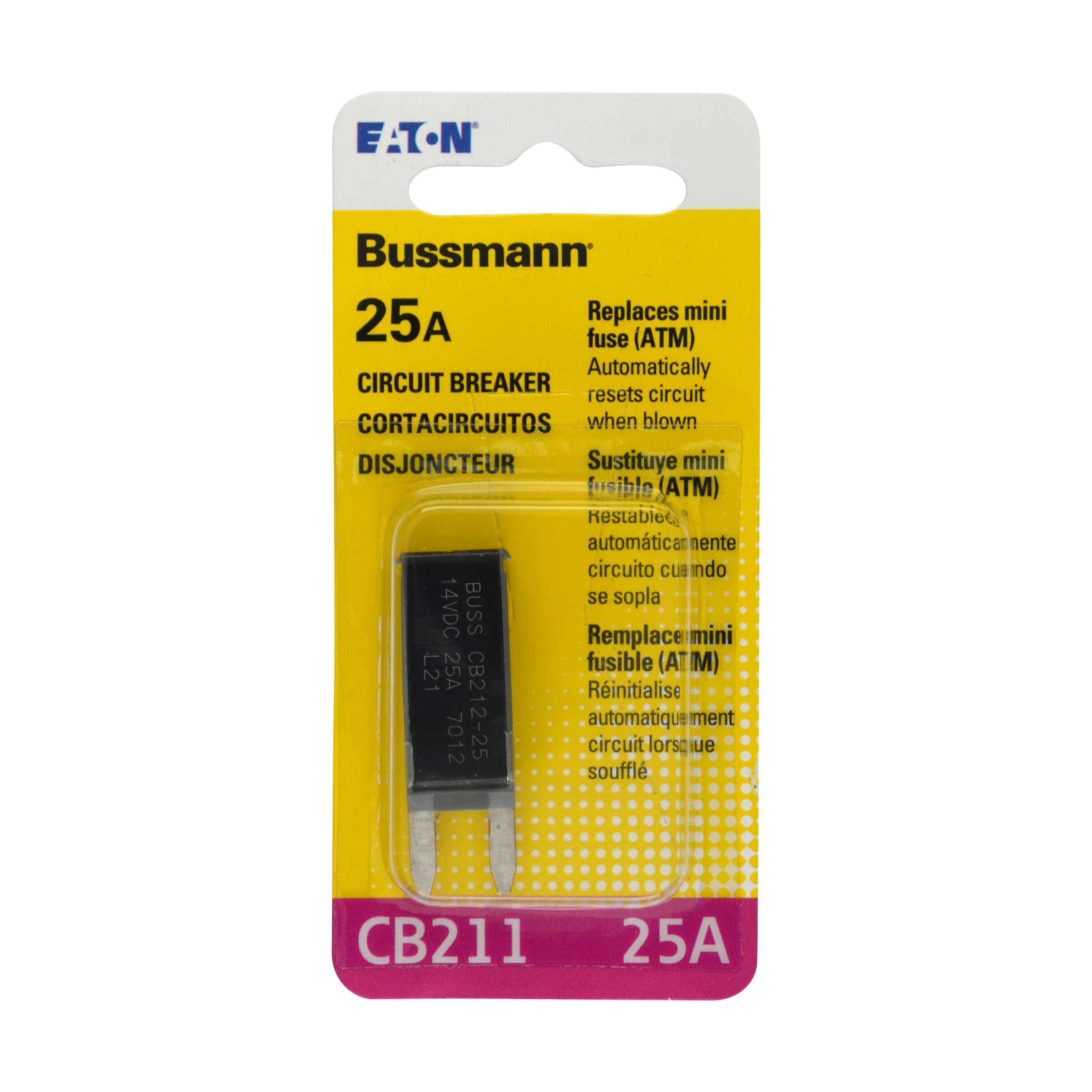Bussmann (Bp/Cb211-25-Rp) 25 Amp Type-I Atm Mini Circuit Breaker
