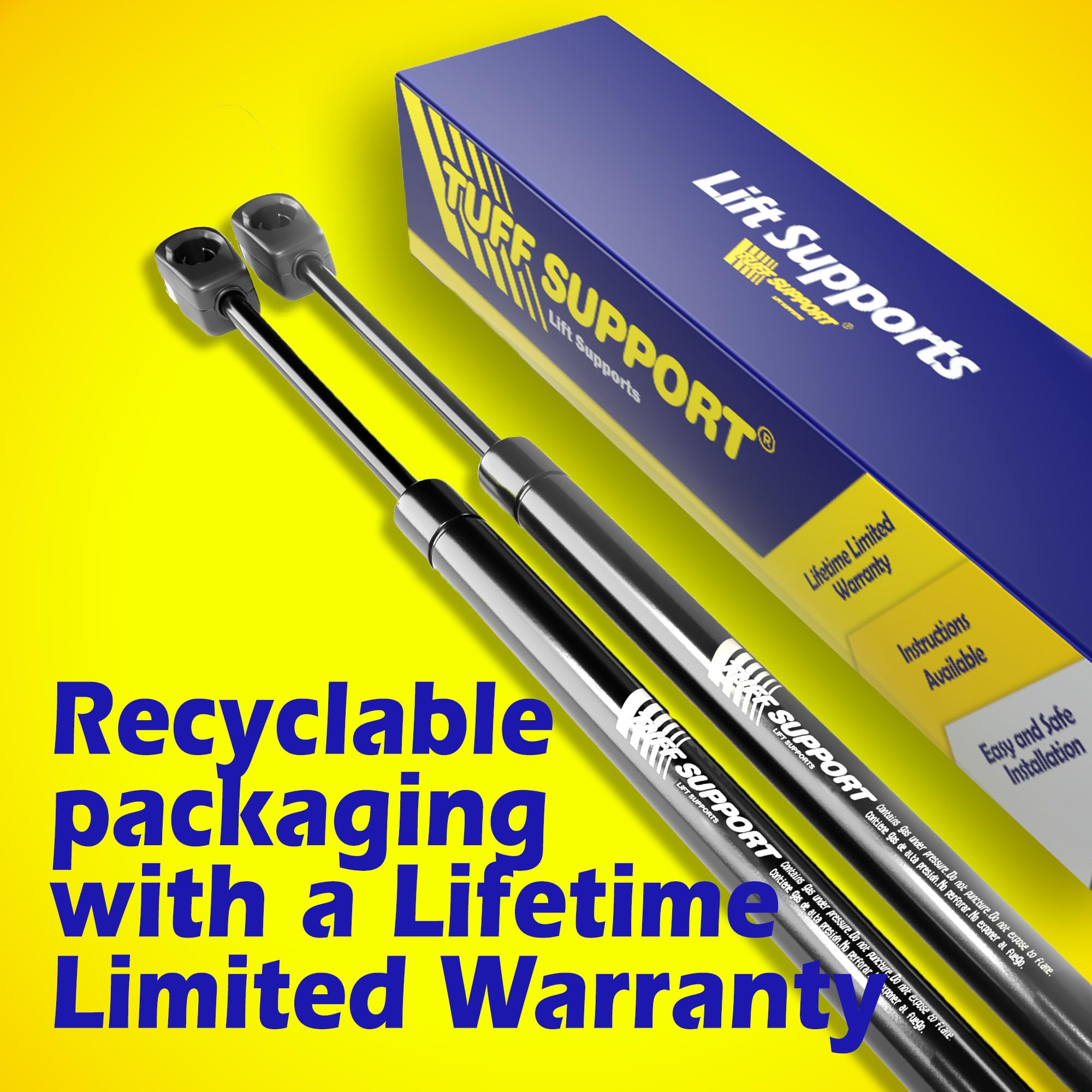 2 Pieces (Set) Tuff Support Rear Trunk Lid Lift Supports 1980 To 1983 Oldsmobile Omega, 1980 To 1983 Pontiac Phoenix, 1980 To 1983 Buick Skylark Without Spoiler